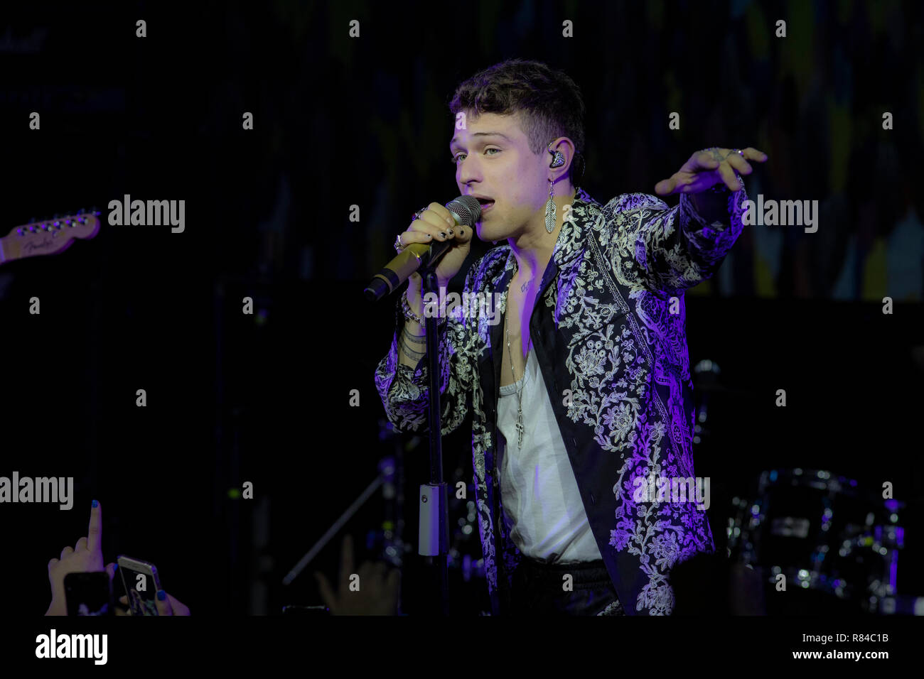 Napoli, Italy. 19th Mar, 2017. Irama is an Italian songwriter, who took part in Amici, performs live at Duel Beat in Napoli with "Giovani per sempre tour". Credit: Francesco Cigliano/Pacific Press/Alamy Live News Stock Photo
