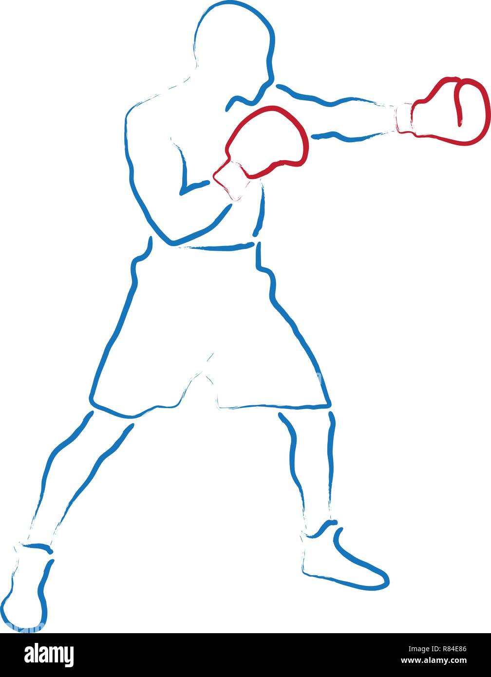 One single line drawing of two young energetic men boxer attack each other  at boxing match vector Stock Vector Vector And Low Budget Royalty Free  Image Pic ESY062322404  agefotostock