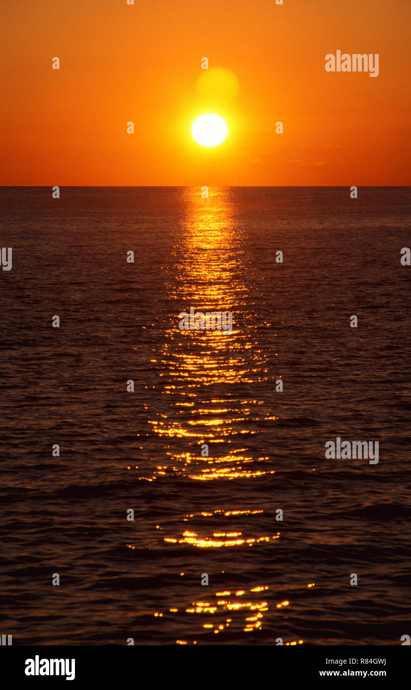 Ocean Sunset Stock Photo