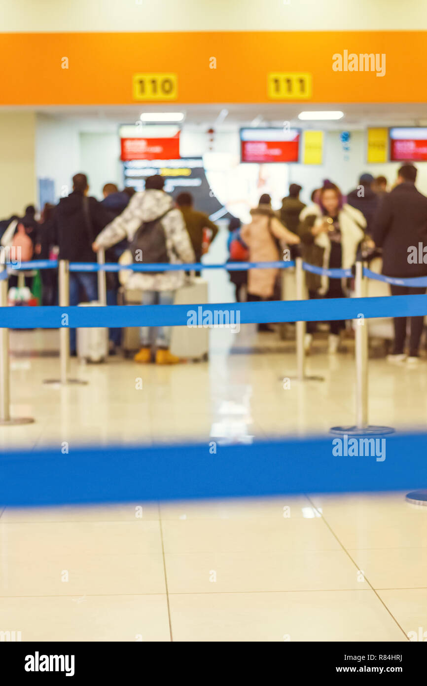Blank tape at the airport Stock Photo