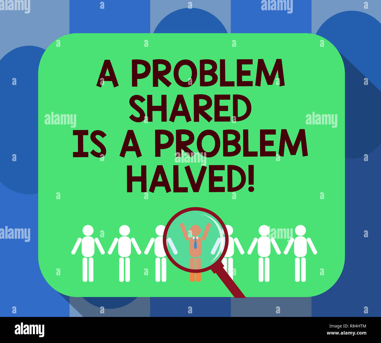 Handwriting text writing A Problem Shared Is A Problem Halved. Concept ...