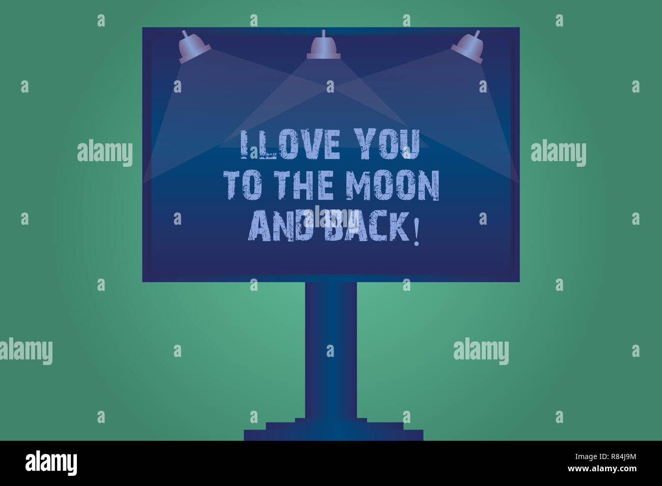 Handwriting Text I Love You To The Moon And Back Concept Meaning