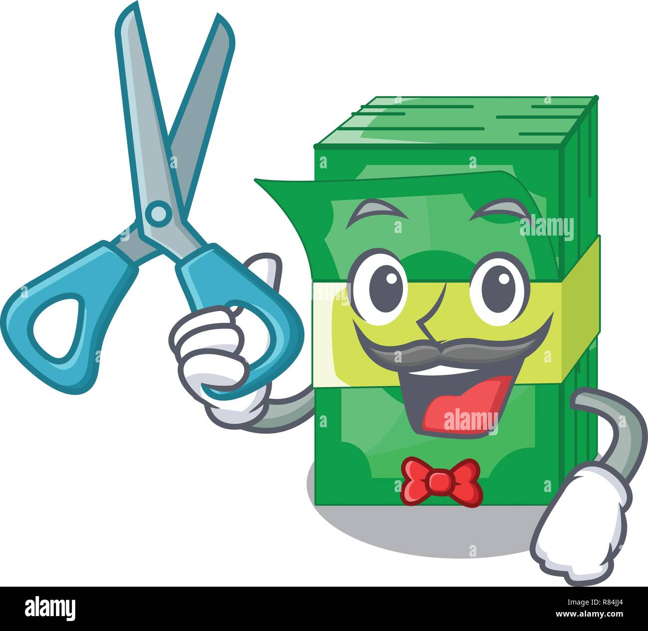 Barber stack money shape cartoon on table Stock Vector Image & Art - Alamy