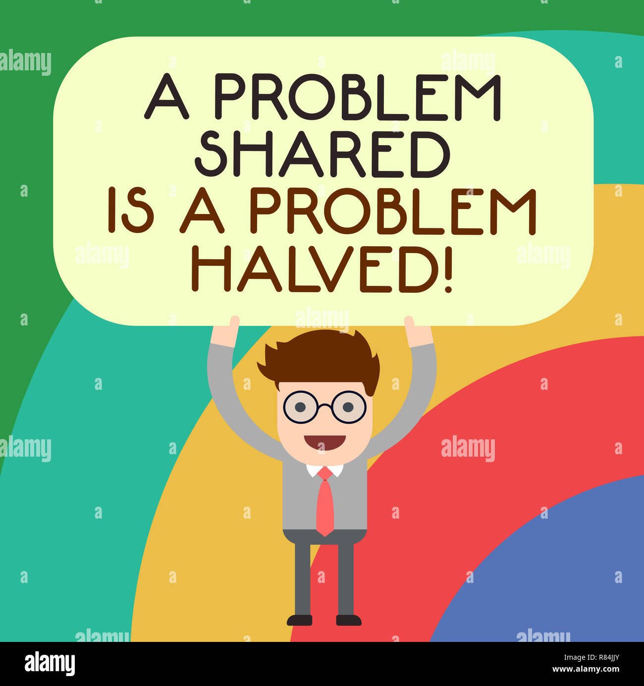 A problem shared is a problem halved hi-res stock photography and ...