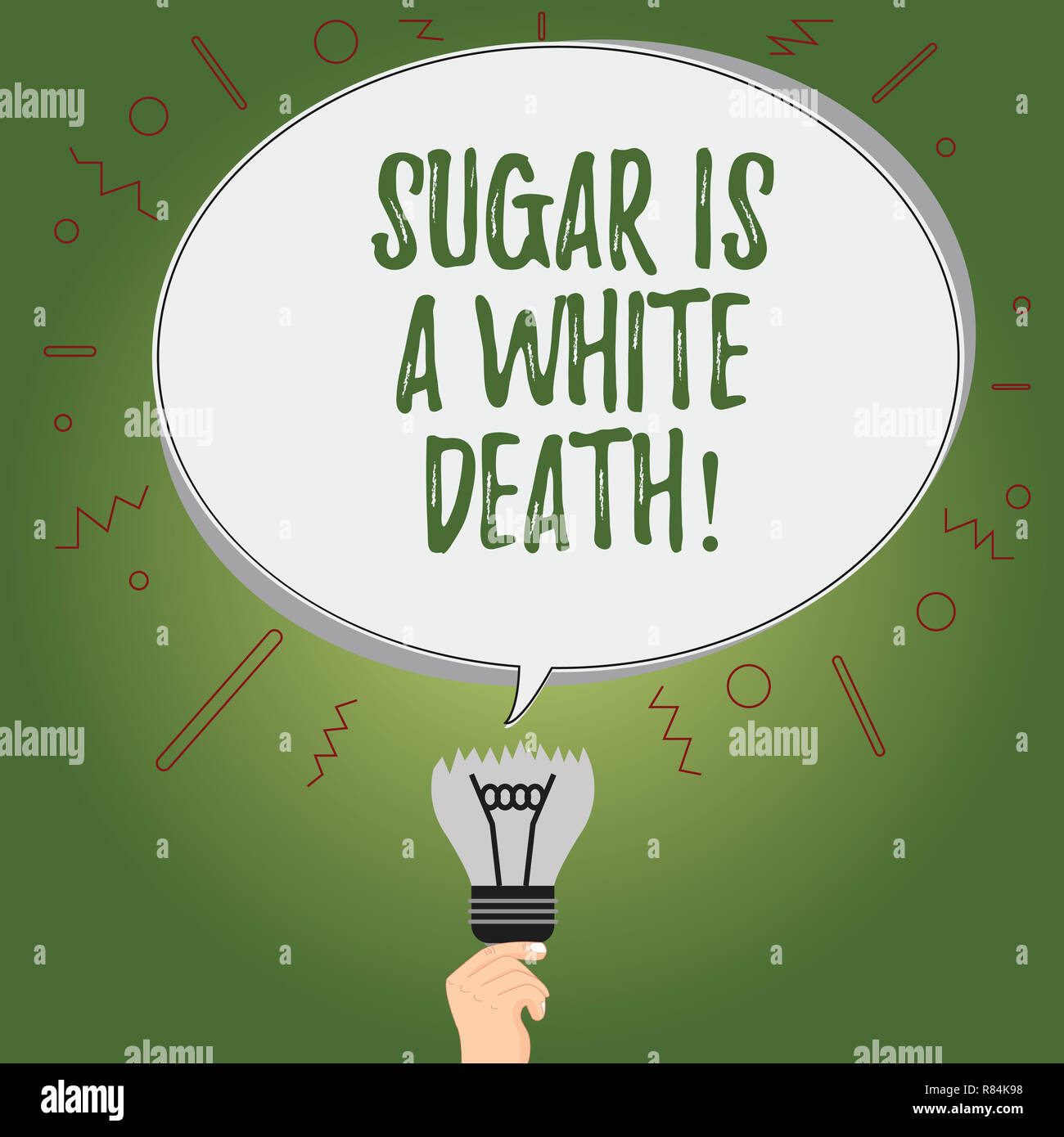 Writing note showing Sugar Is A White Death. Business photo ...