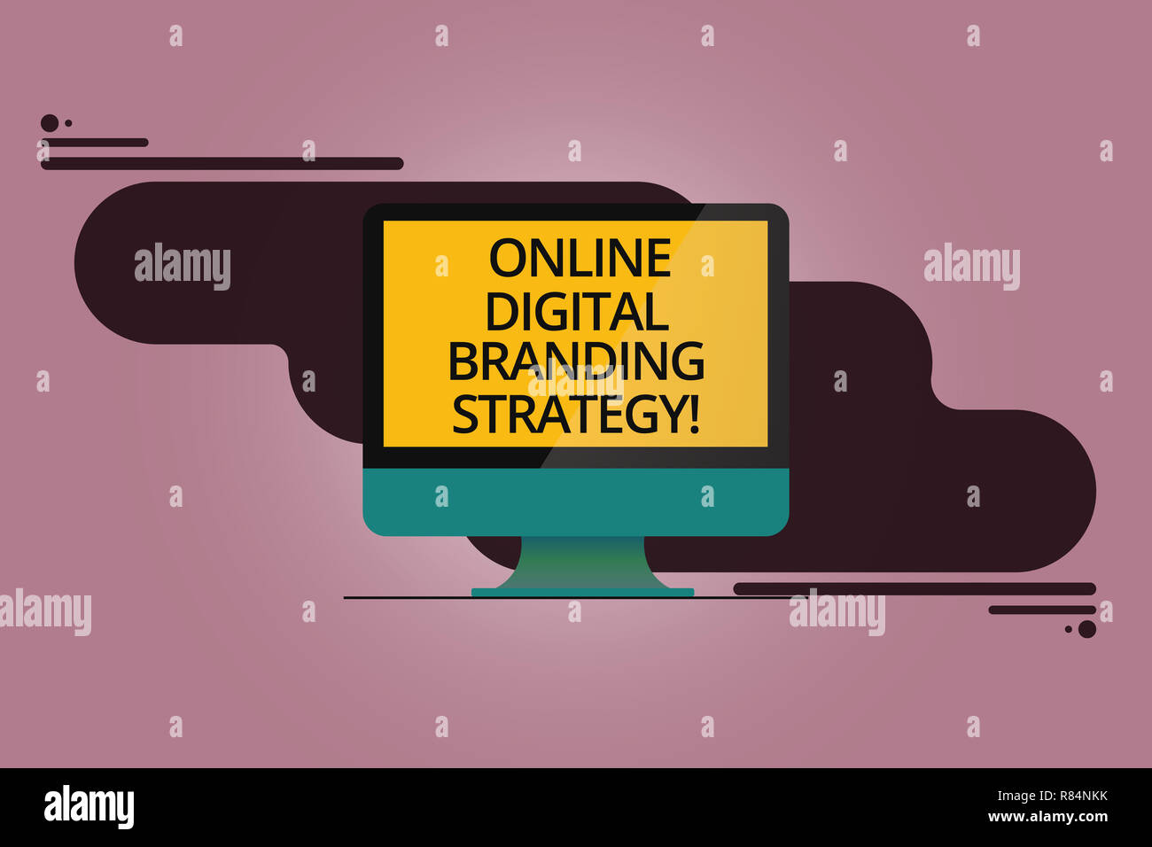 Handwriting text Online Digital Branding Strategy. Concept meaning ...