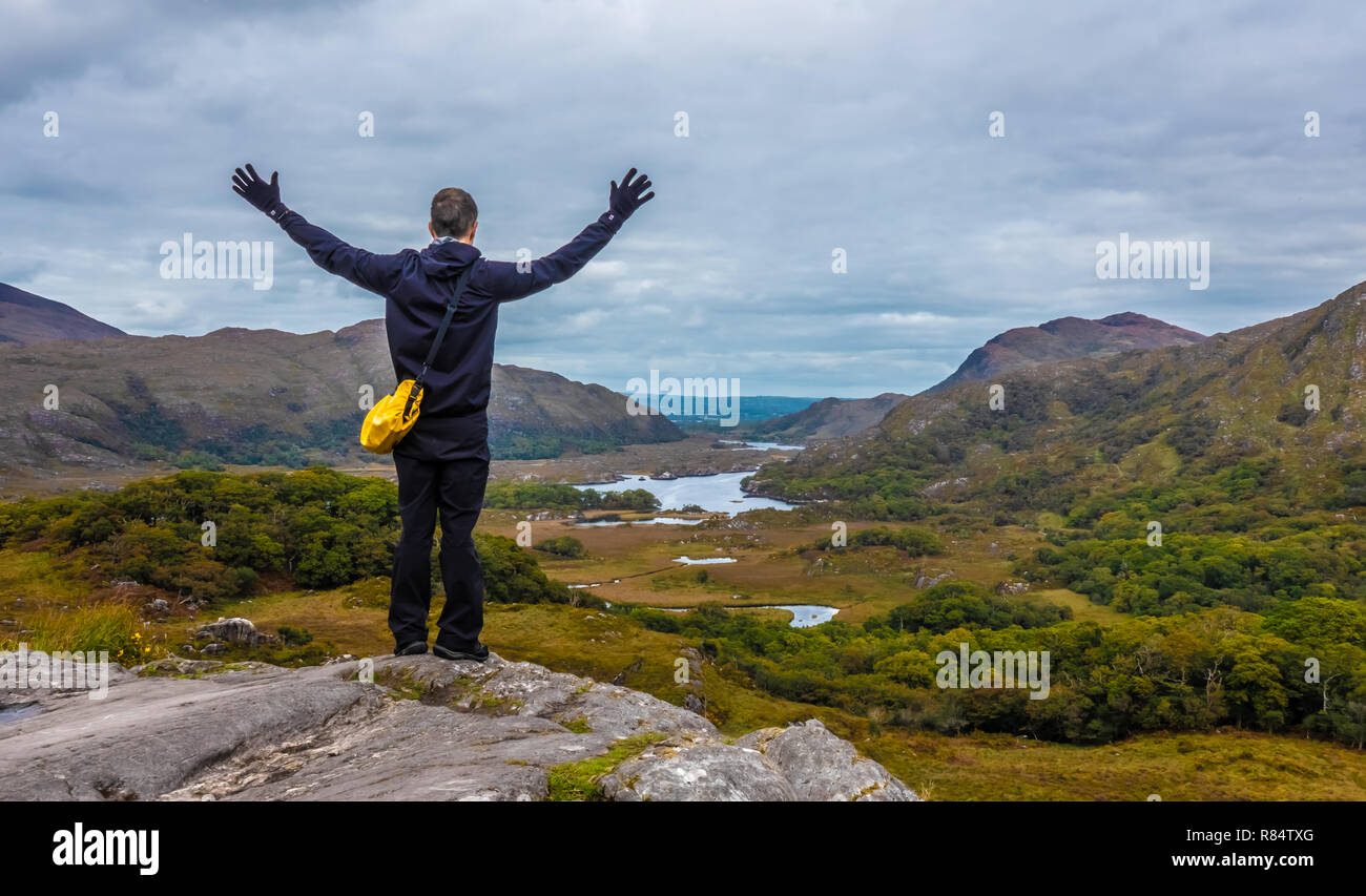 Ladies View, a scenic panorama on the Ring of Kerry, Killarney National Park,  Ireland. The name stems from the admiration of the view given by Queen V  Stock Photo - Alamy