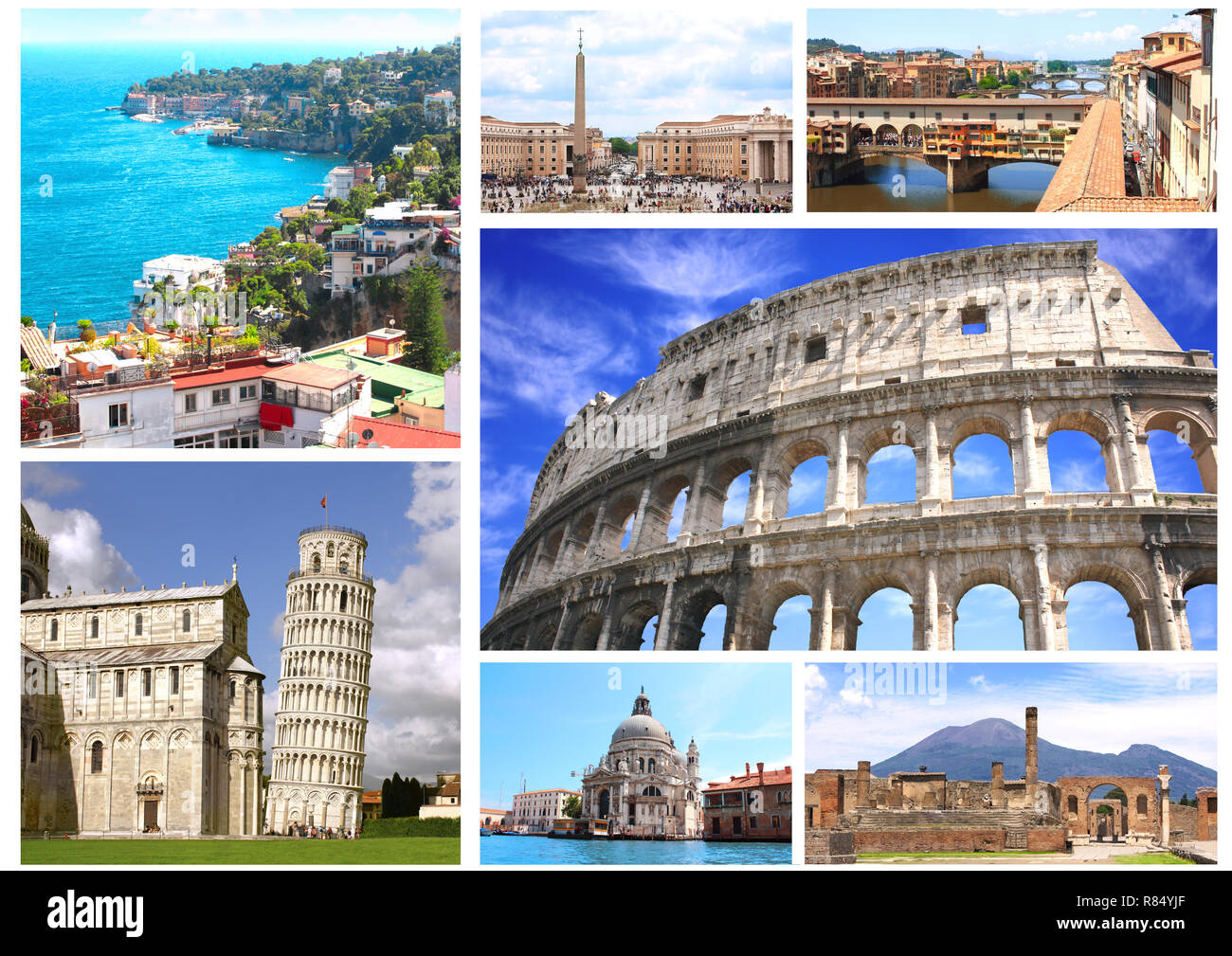 Collection - famous places of Italy Stock Photo - Alamy, image size:1300x1009