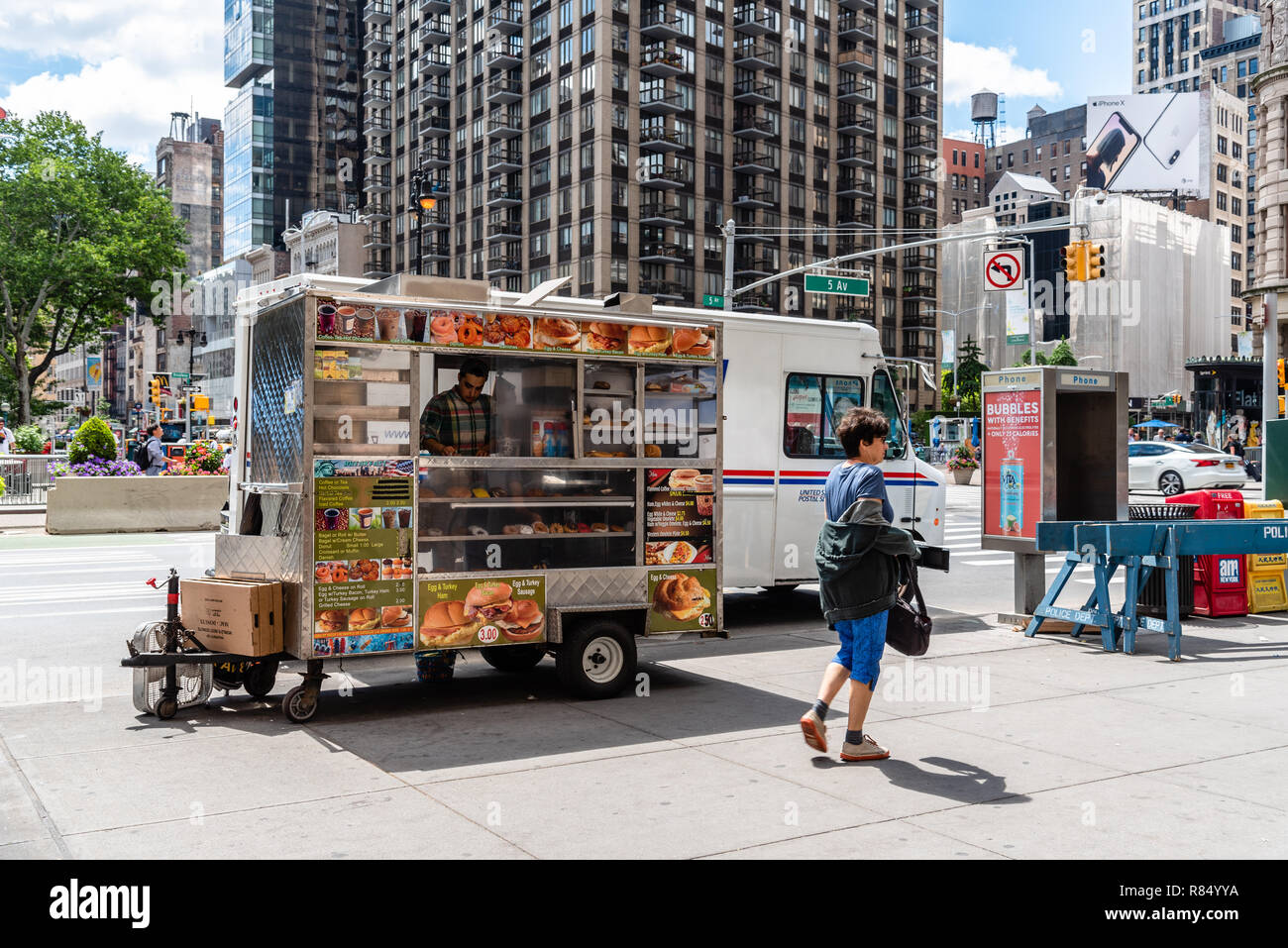 New York City Usa June 25 2018 Food Truck In Madison