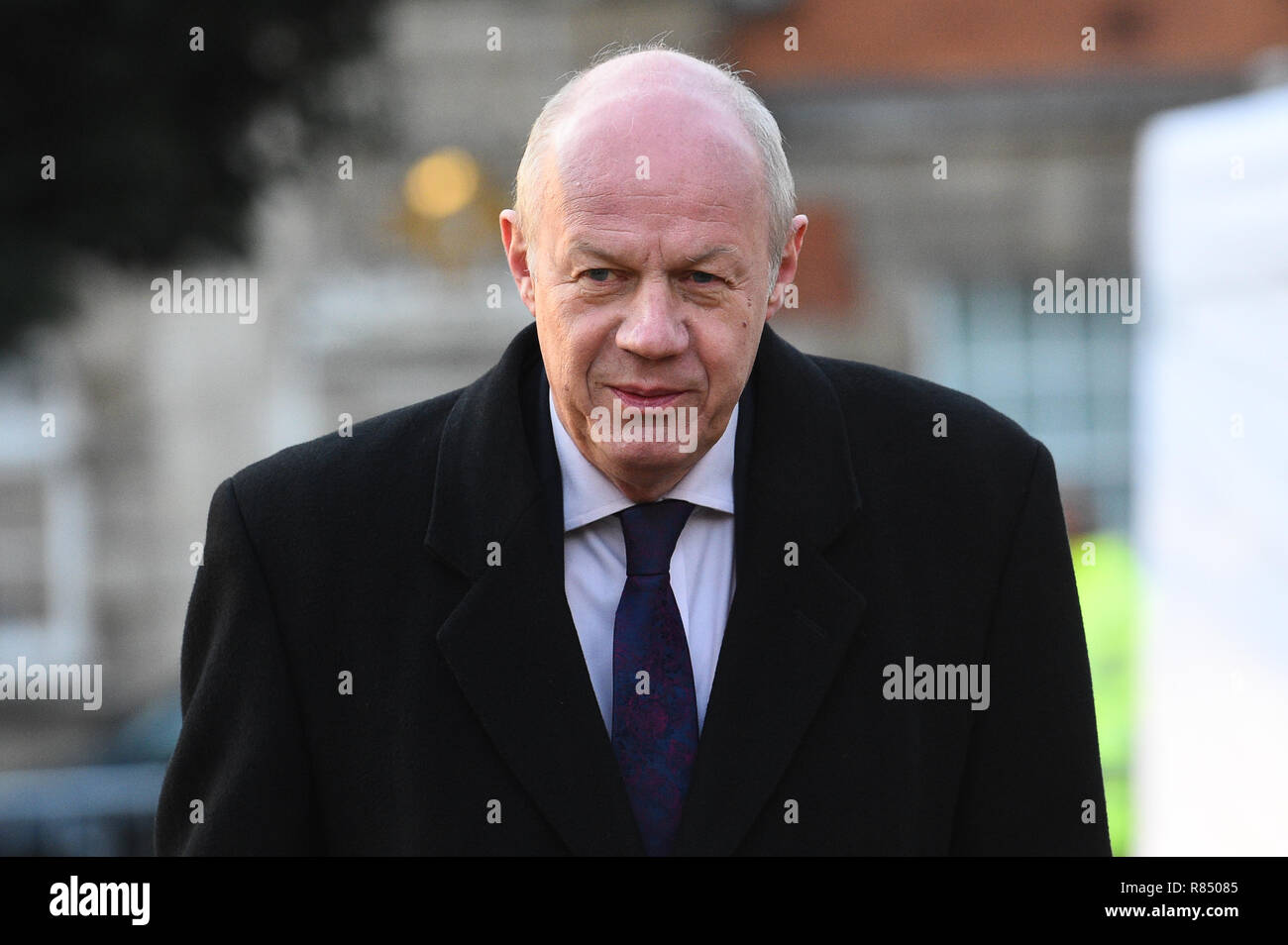Conservative MP Damian Green on College Green in Westminster, the morning after Prime Minister Therea May survived an attempt by Conservative MPs to oust her with a vote of no confidence. Stock Photo