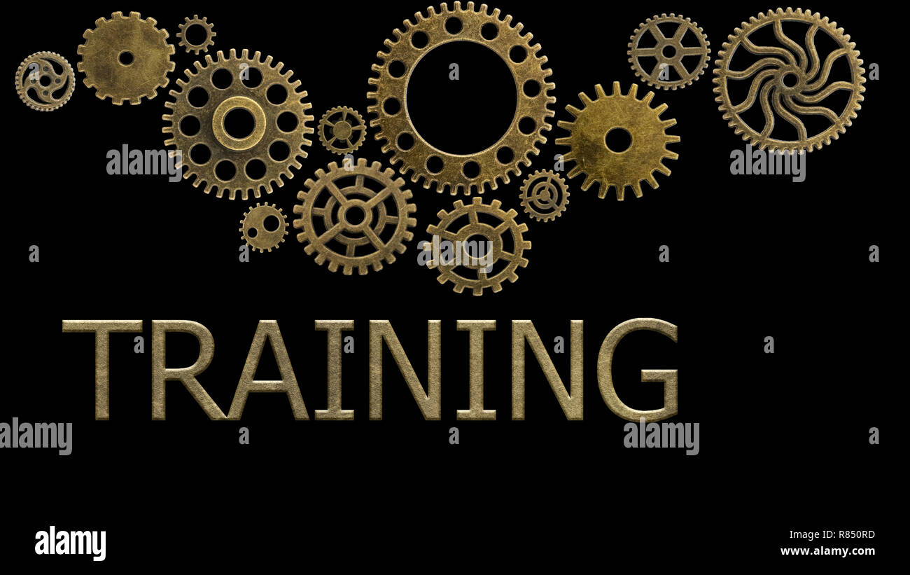 Training concept text, Innovation Computer Data Cogs Technology ...