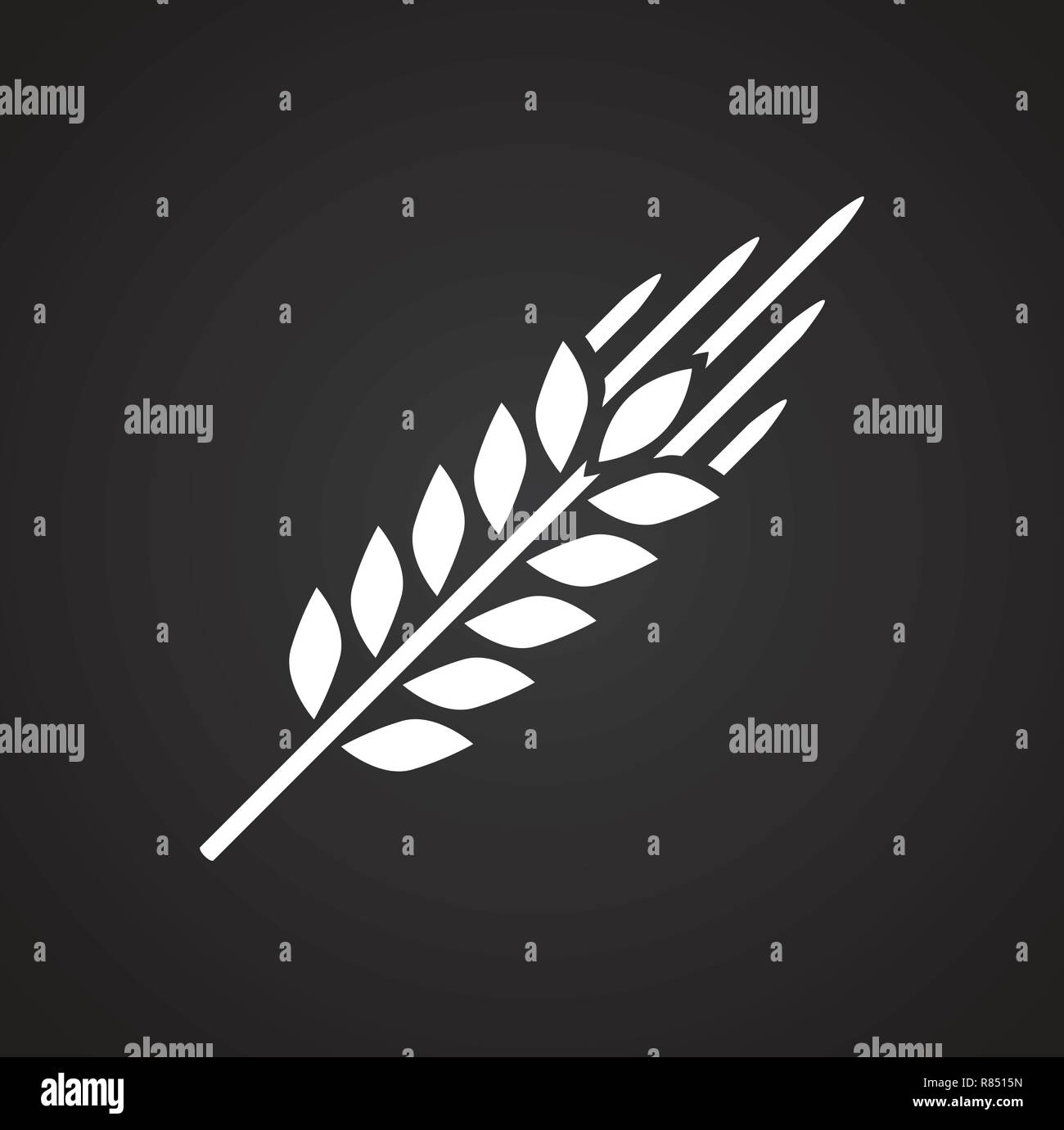 Wheat icon on black background for graphic and web design, Modern ...