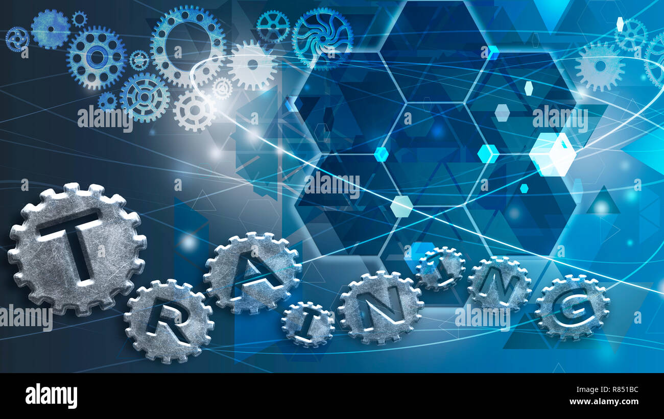 Training concept text, Innovation Computer Data Cogs Technology ...