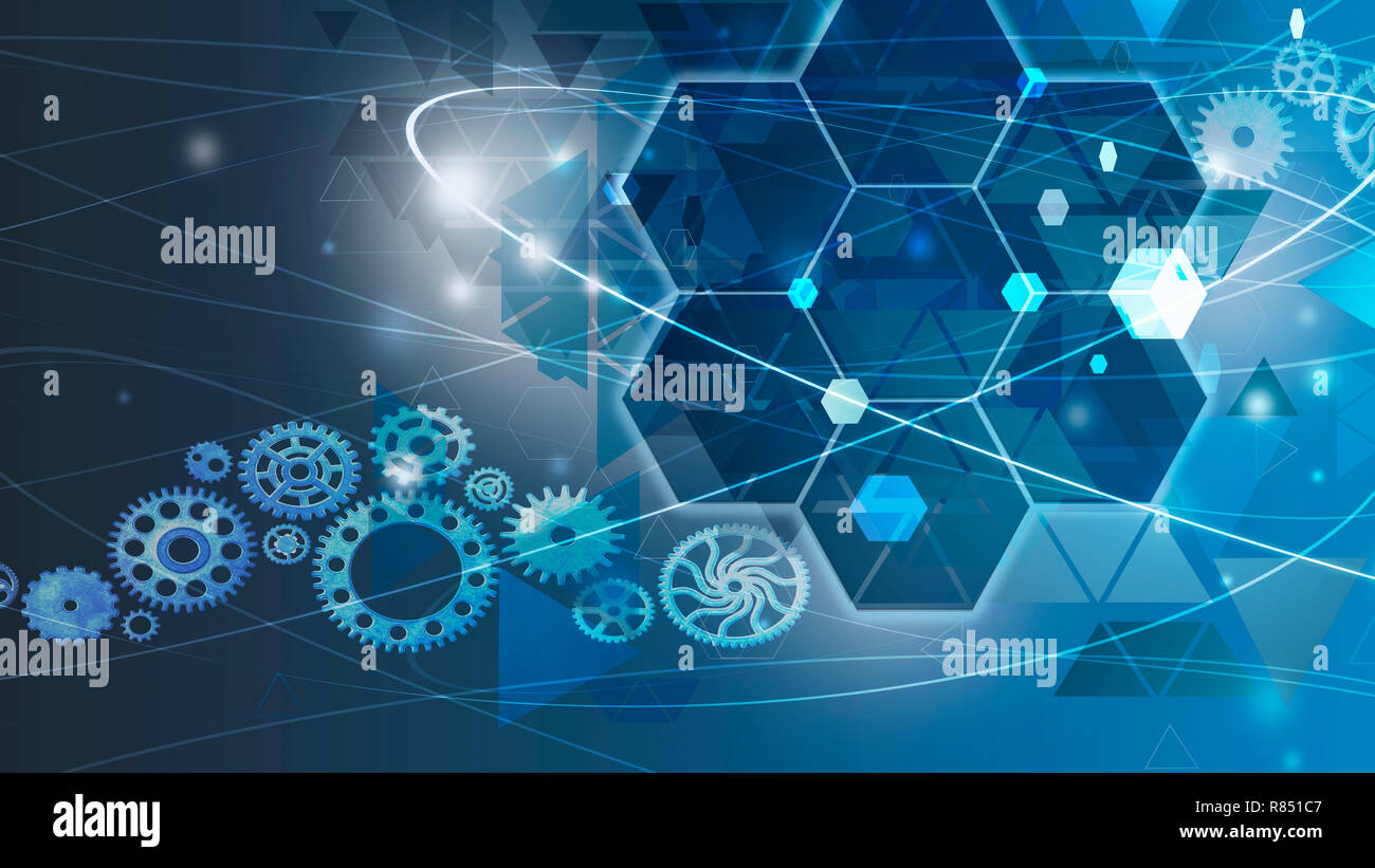 Innovation Computer Data cogs Technology,Training,Business concept ...