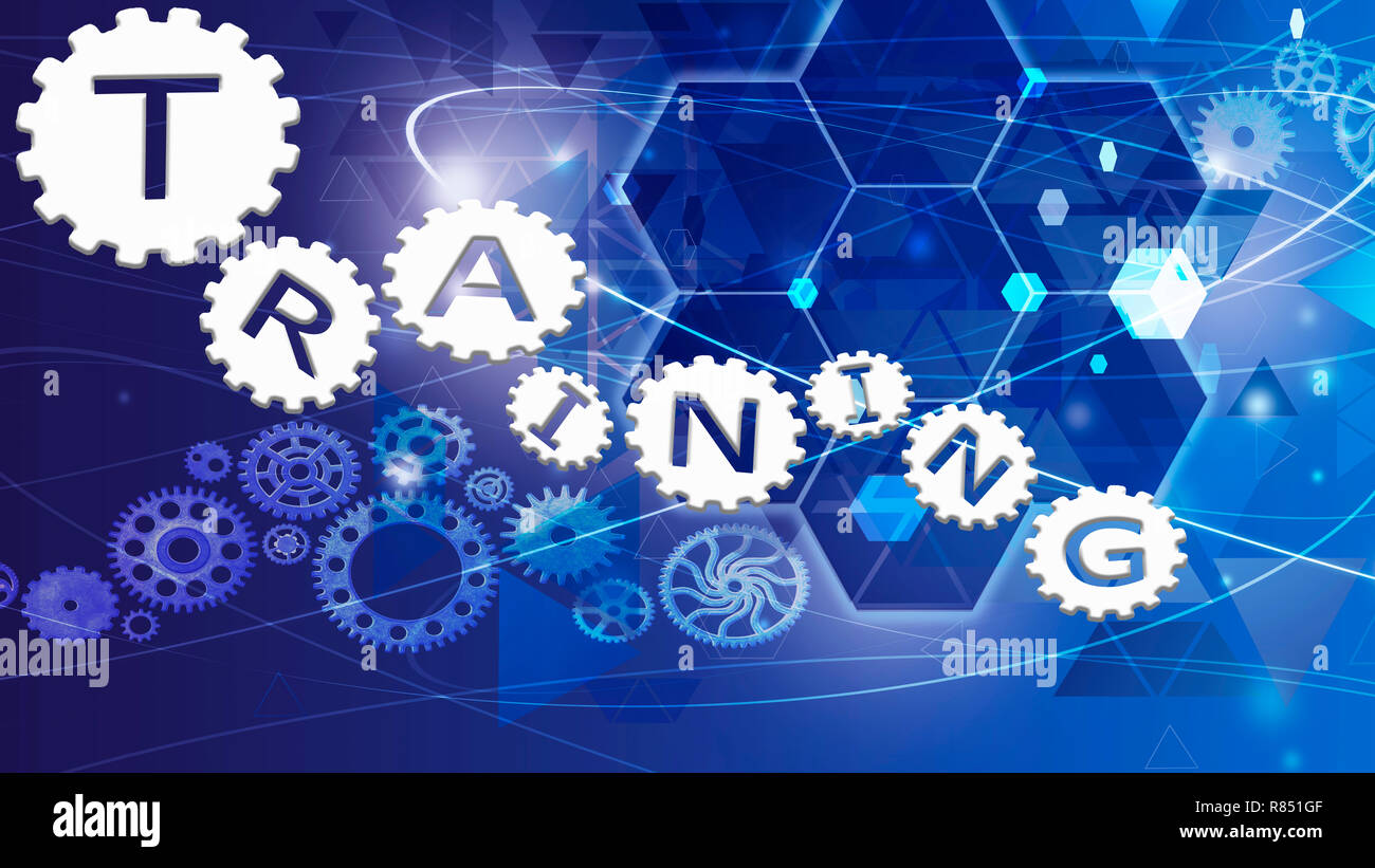 Training concept text, Innovation Computer Data Cogs Technology ...