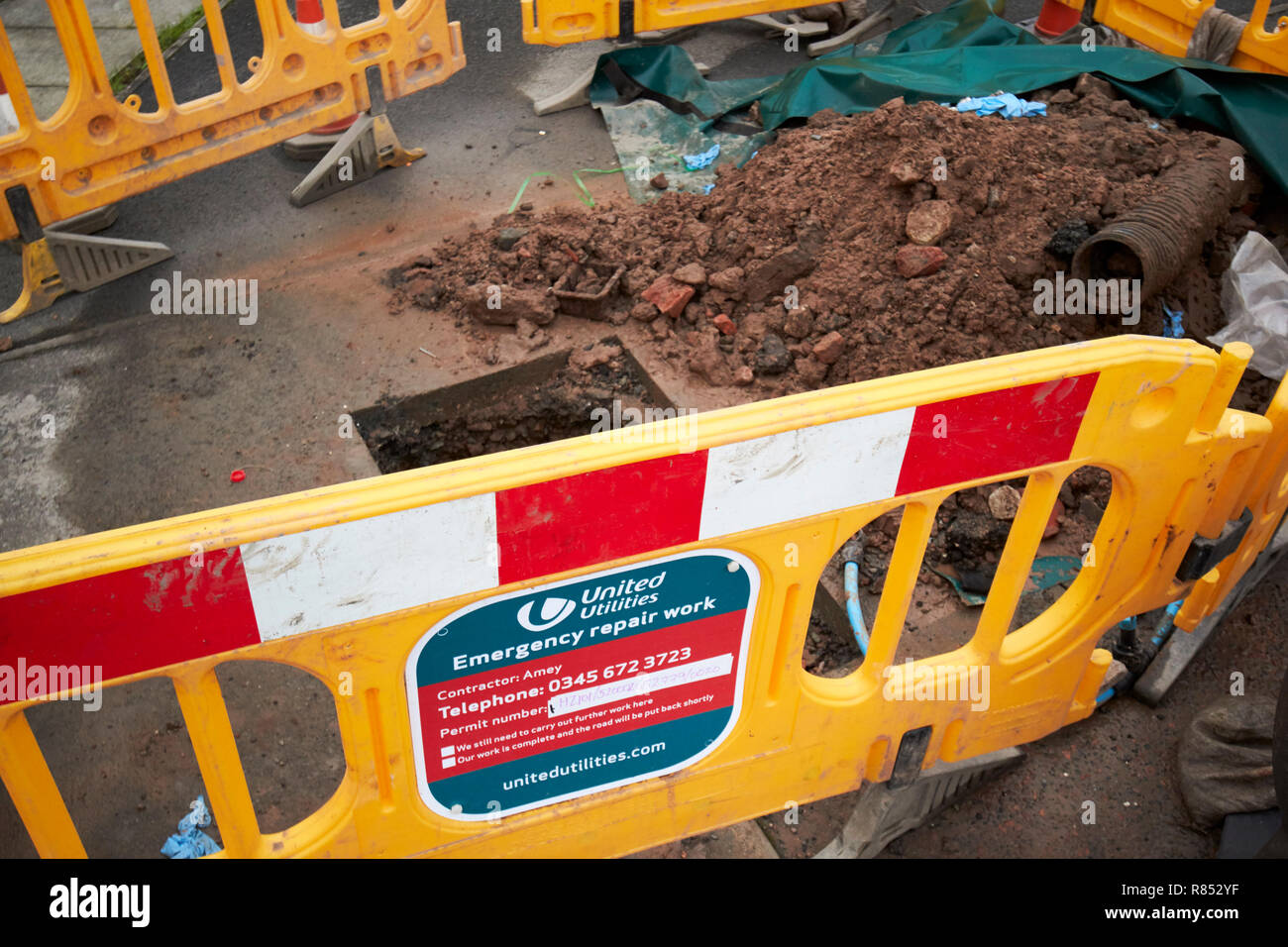 emergency barriers blocking footway footpath closed for emergency