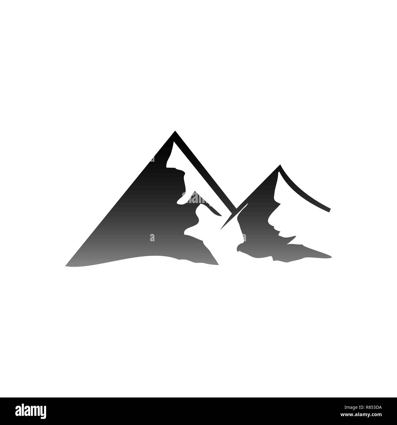 Vector Illustration of Mountain Logo. Outdoor Adventure and Expedition Stock Vector