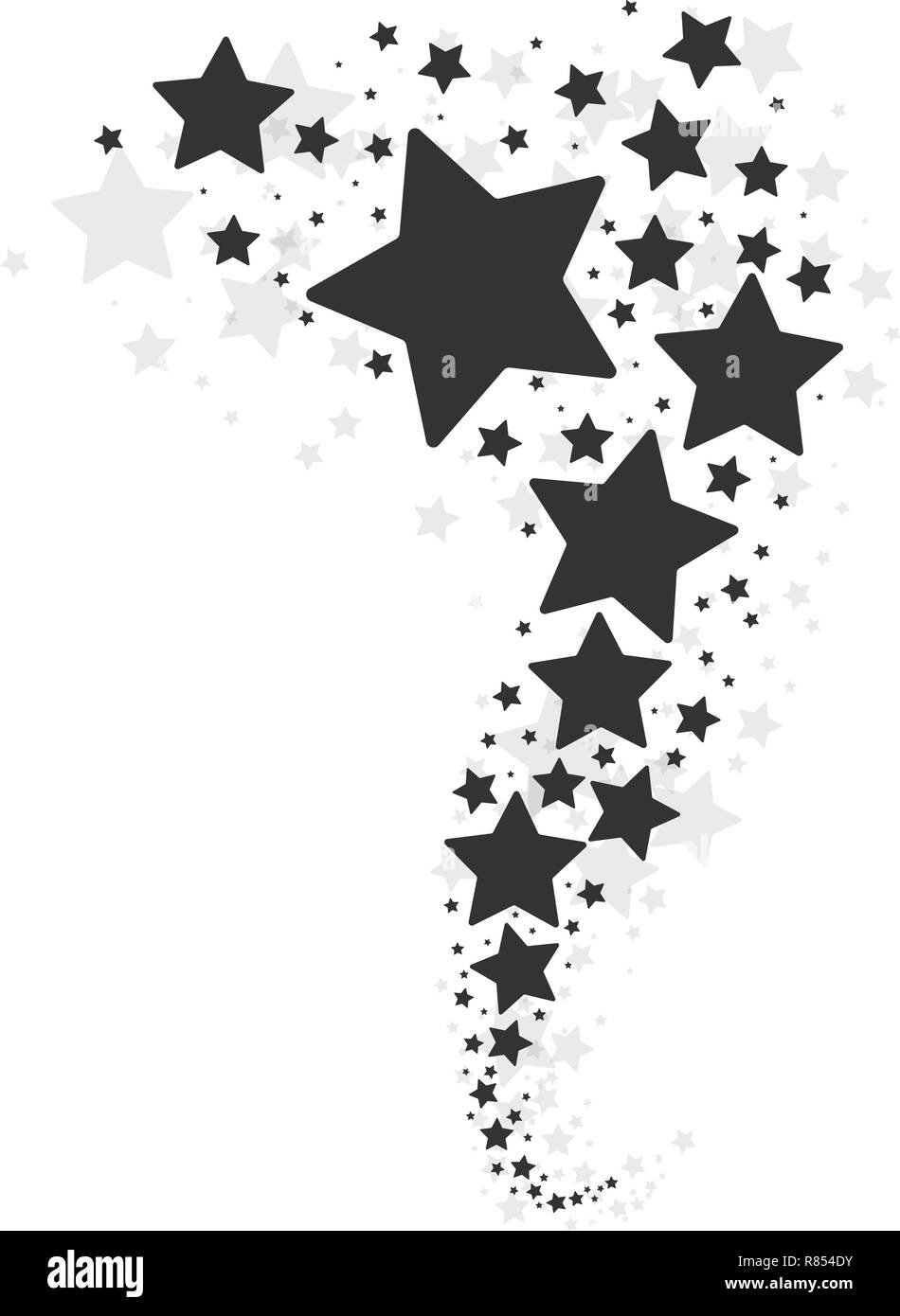 Star Design Tattoos Isolated On A White Background. Vector Illustration. Stock Vector