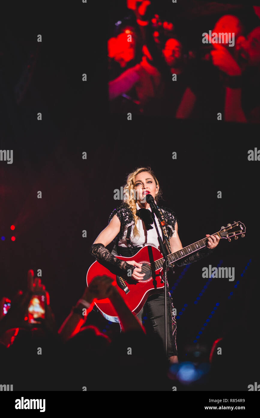 The American singer Madonna performing live on stage in Berlin for her 'Rebel Heart' world tour 2015 Photo: Alessandro Bosio/Alamy Stock Photo