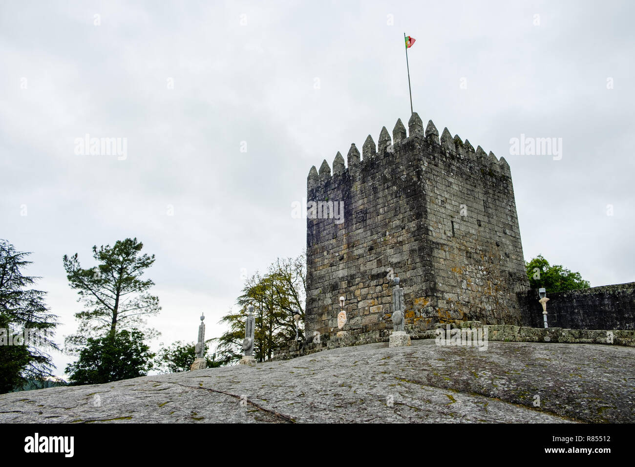 Povoa de Lanhoso, Portugal - May 31, 2018 : Castelo da Póvoa de Lanhoso, Pilar Braga, Portugal Stock Photo