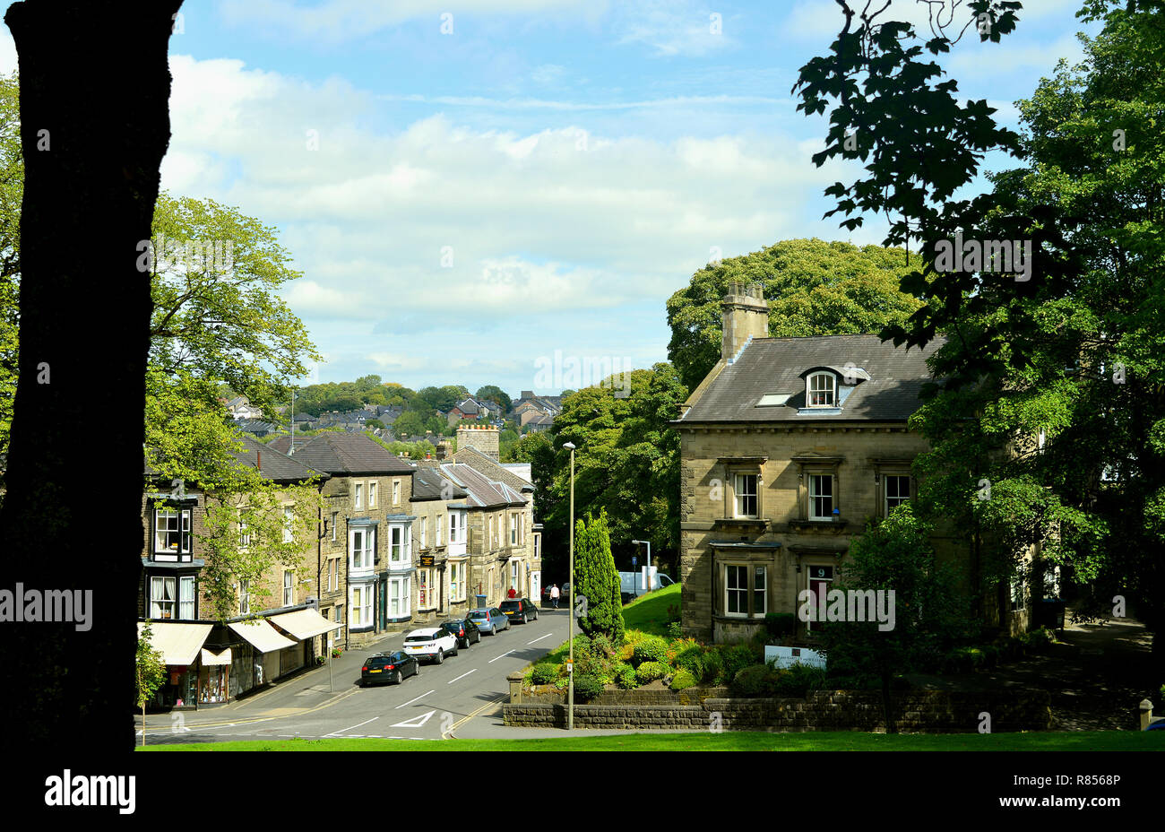 Houses in the centre of Buxton town Stock Photo Alamy