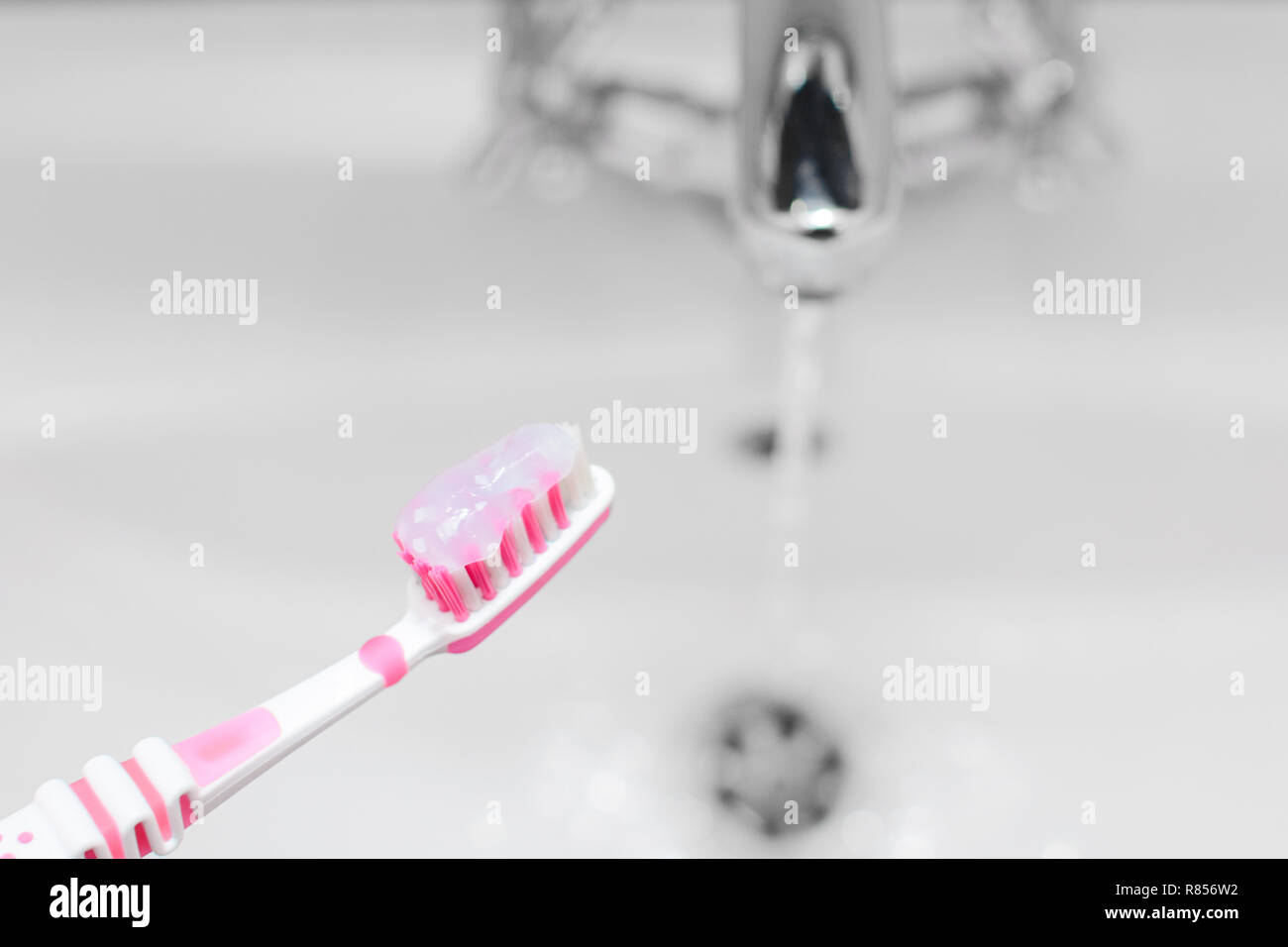 water pink toothbrush