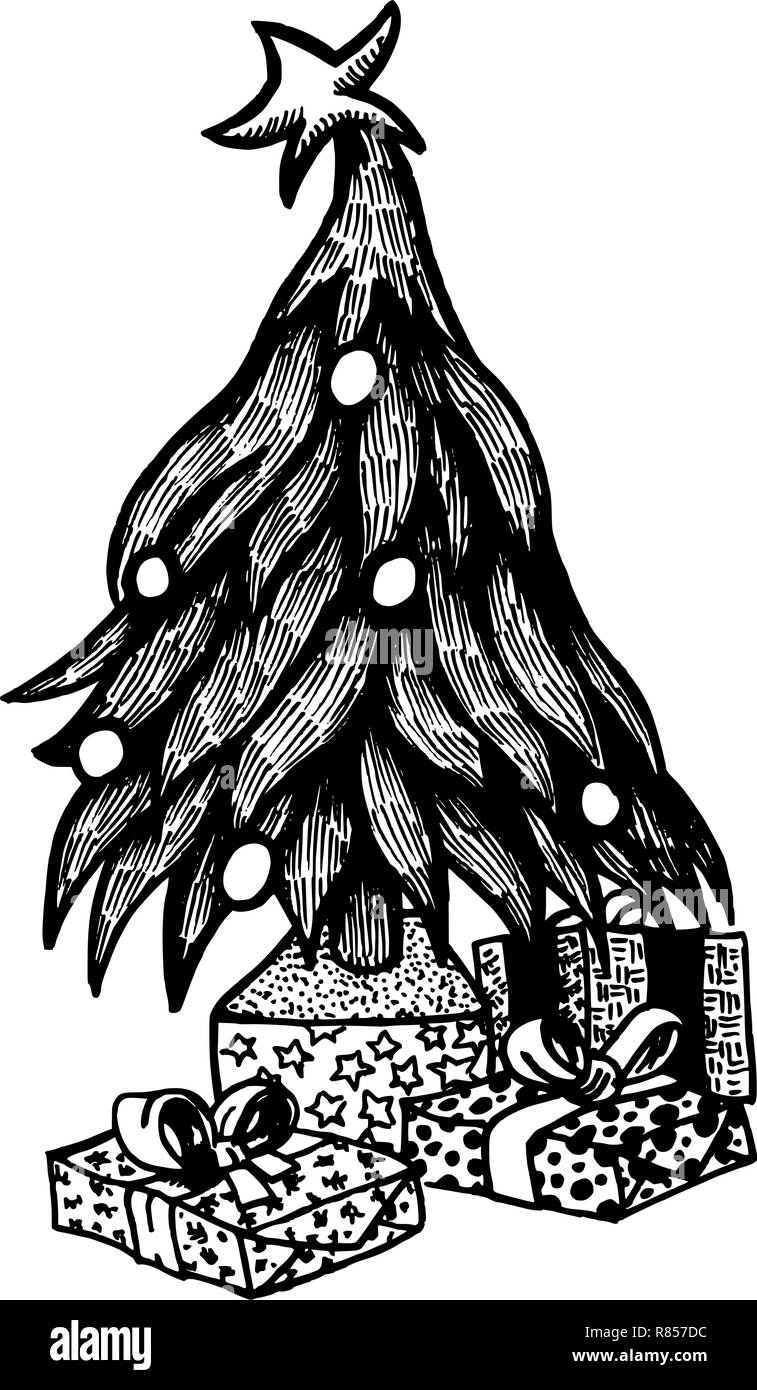 Christmas tree illustration Stock Vector Image & Art - Alamy