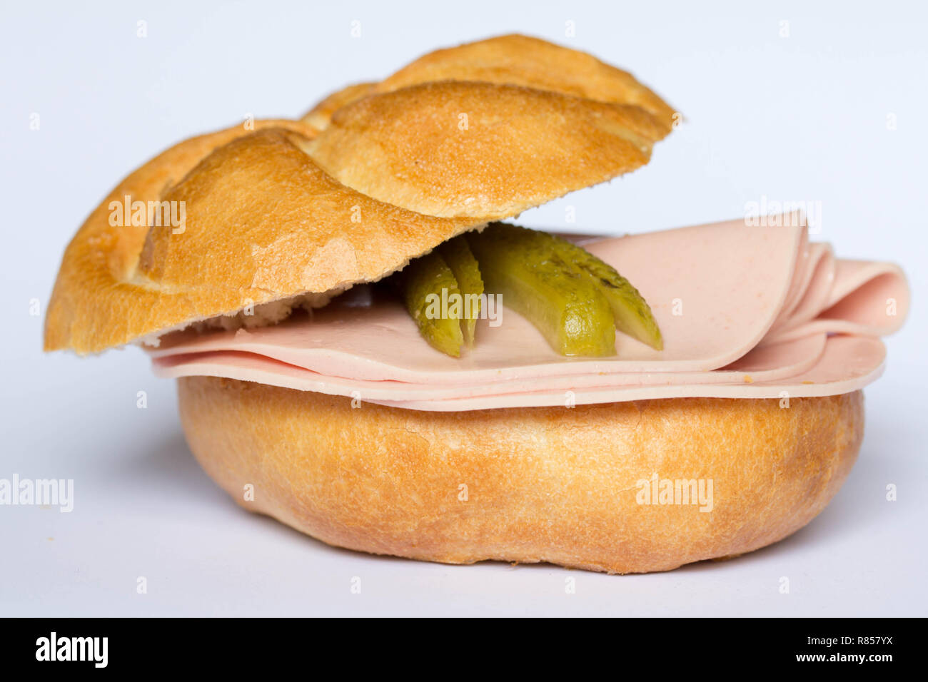 Bologna Roll Wurstsemmel Stock Photo Alamy