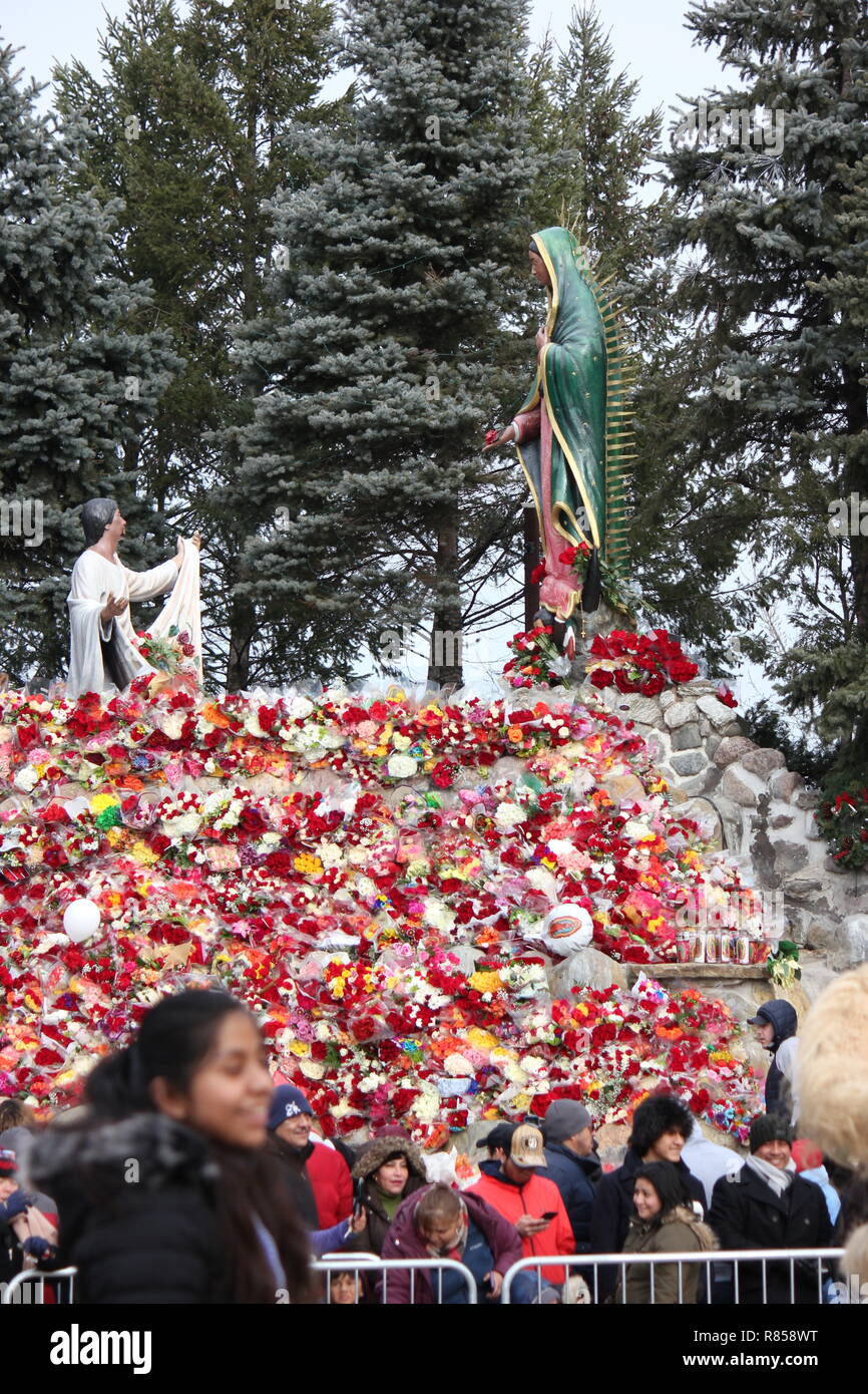 at Our Lady of Guadalupe Shrine in Des Plaines, Illinois, USA. Nuestra ...