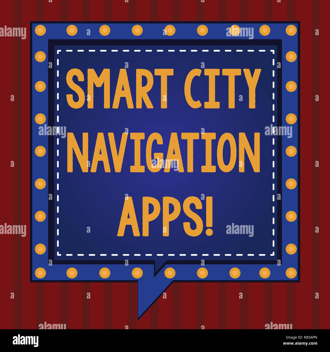 Handwriting text Smart City Navigation Apps. Concept meaning Connected