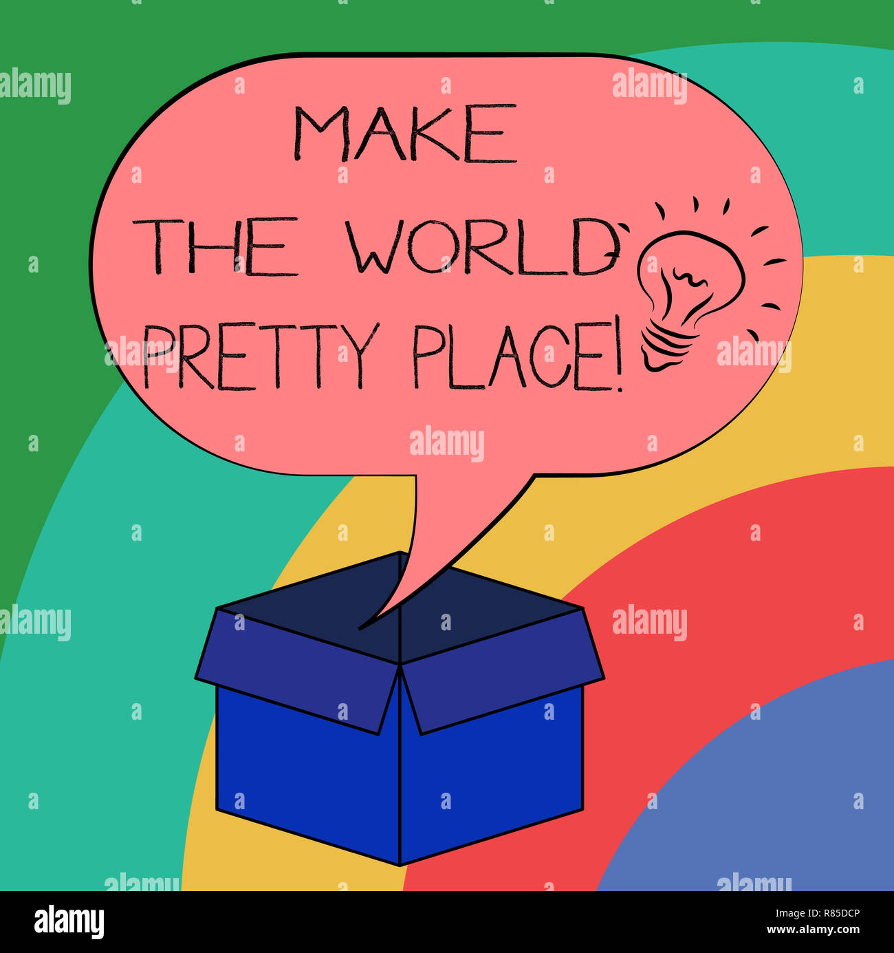 Conceptual Hand Writing Showing Make The World Pretty Place Business Photo Text Making Changes To Keep Earth Happy And Beautiful Idea Icon In Blank H Stock Photo Alamy