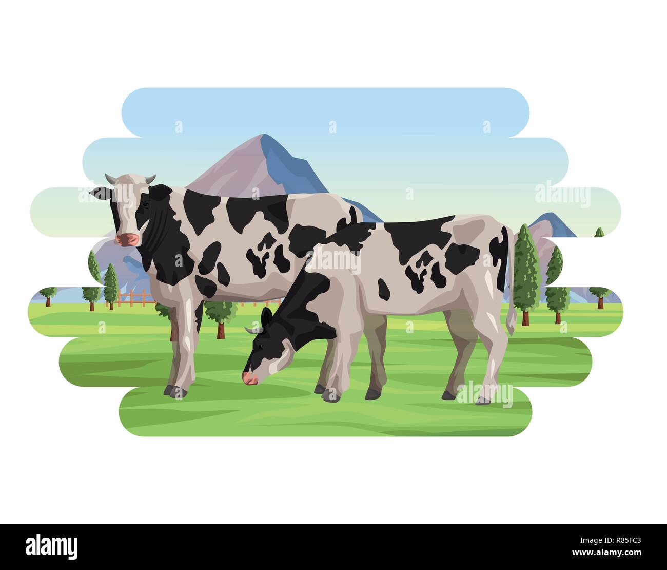 Cows Stock Vector Images - Alamy