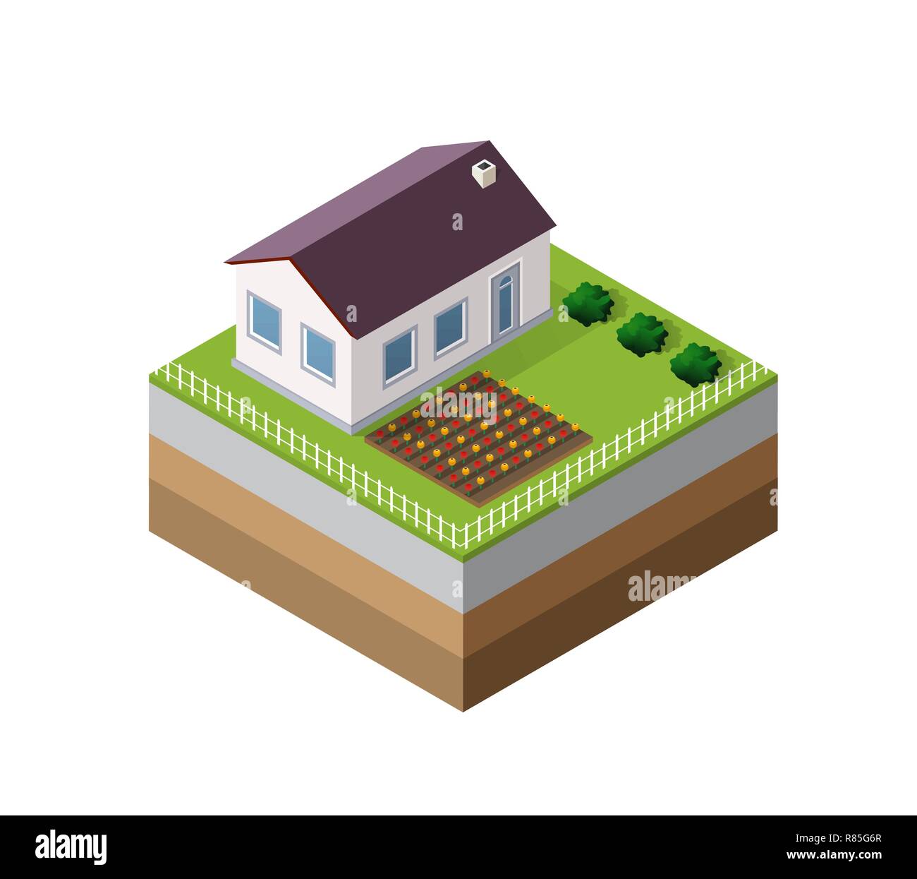 Symmetrical landscape gardening Stock Vector Images - Alamy