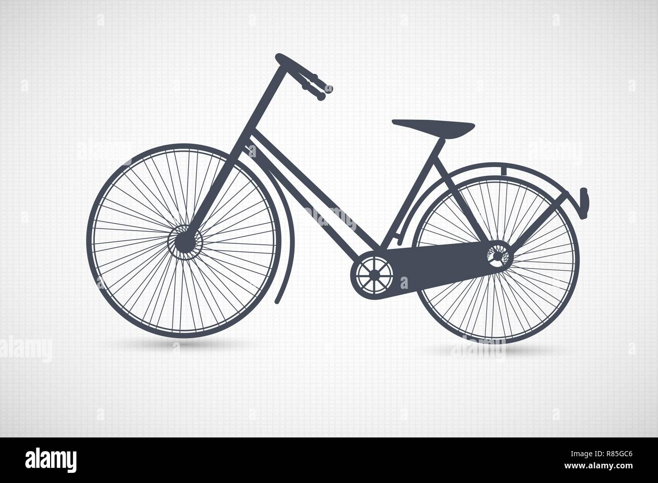Vintage retro bicycle silhouette Stock Vector