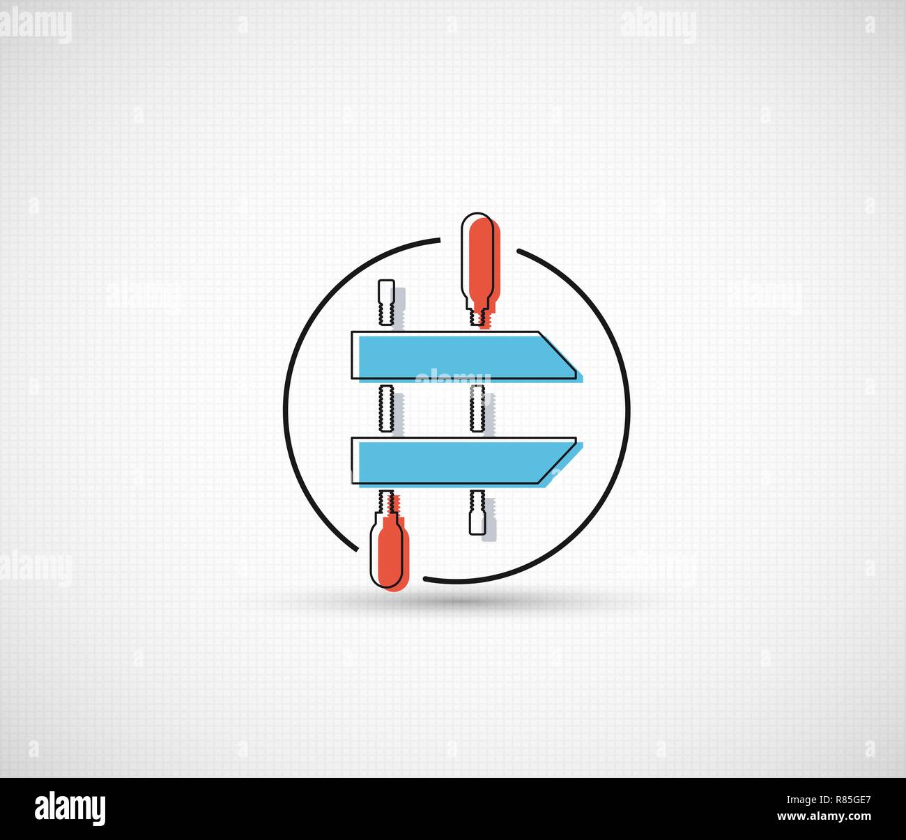 Creative web icon tools vices in a linear style Stock Vector