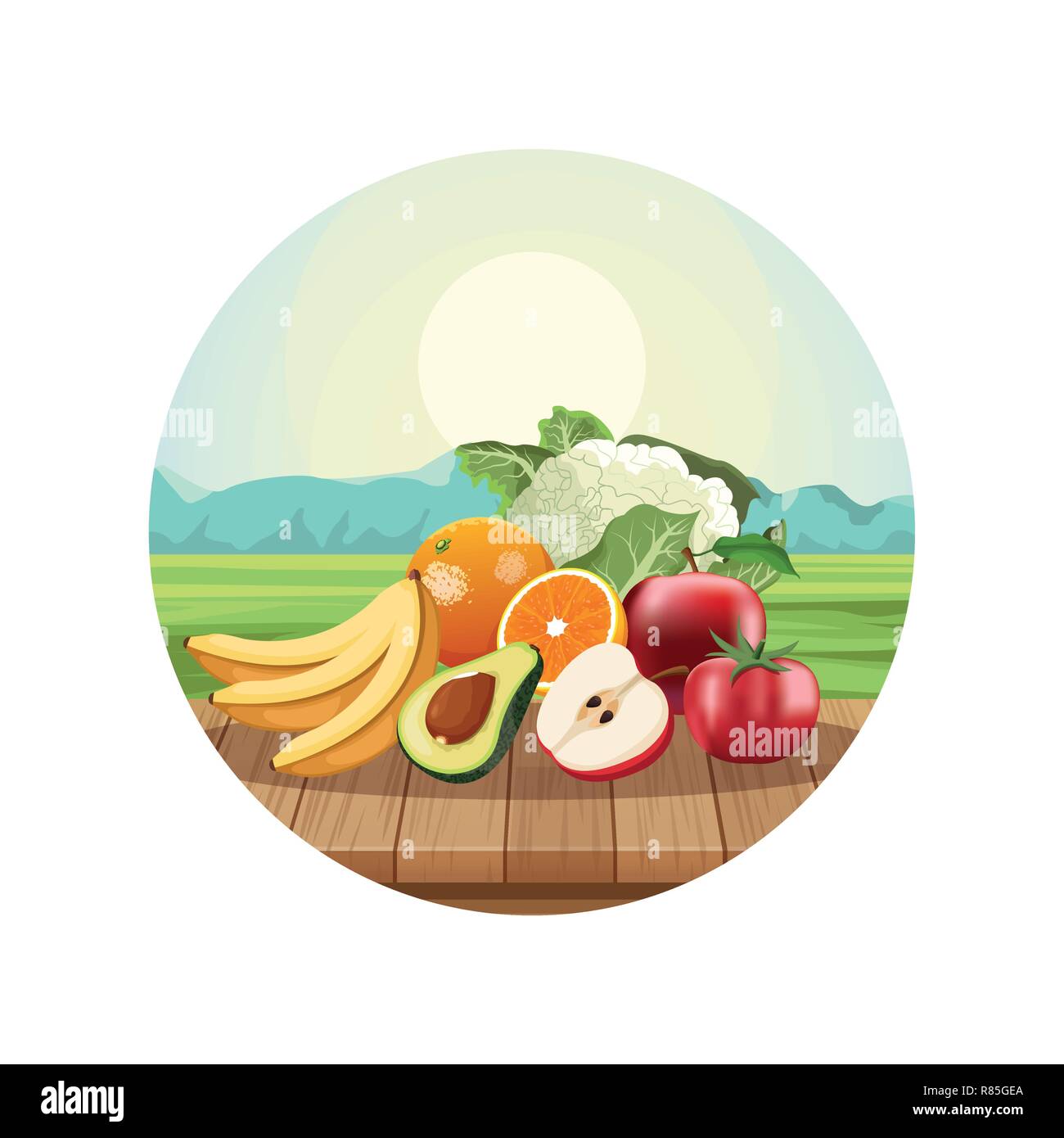 Fruits and vegetables Stock Vector Image & Art - Alamy