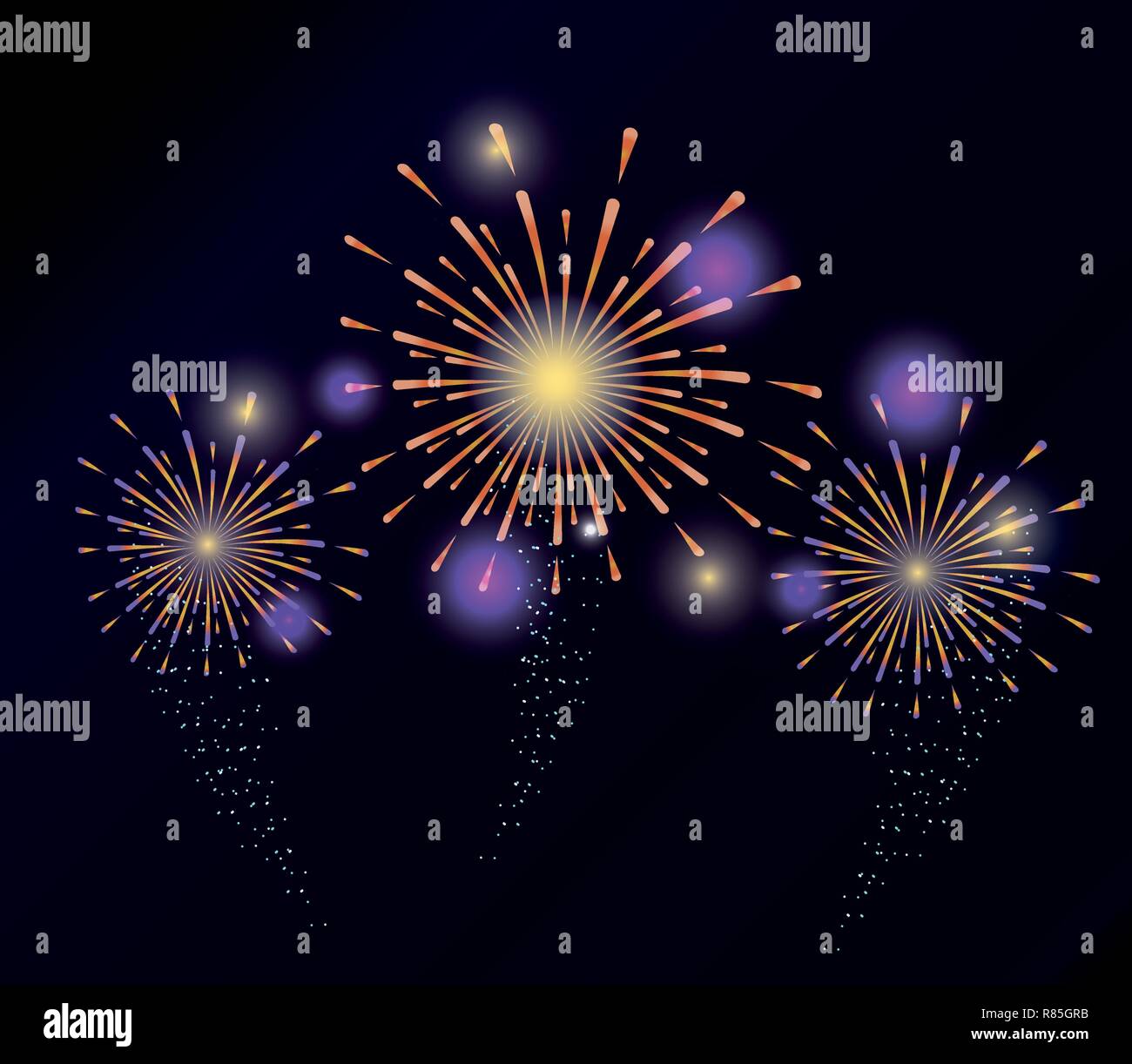 Independence eve fireworks show Stock Vector Images - Alamy