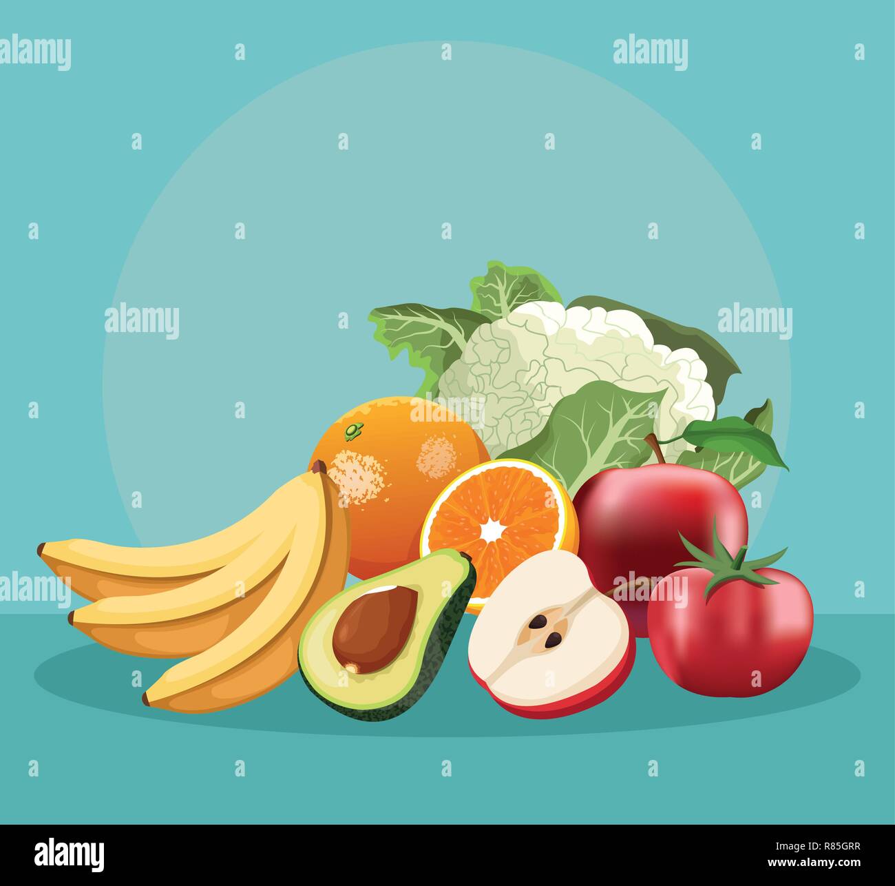 Fruits and vegetables Stock Vector Image & Art - Alamy