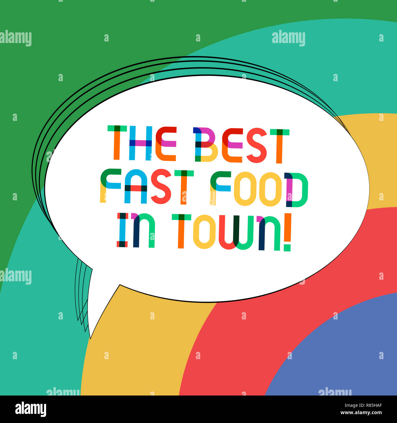 Writing note showing The Best Fast Food In Town. Business photo ...