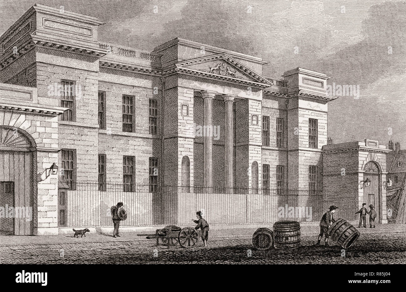 Custom House; Leith; Edinburgh, Scotland, 19th century, Views in