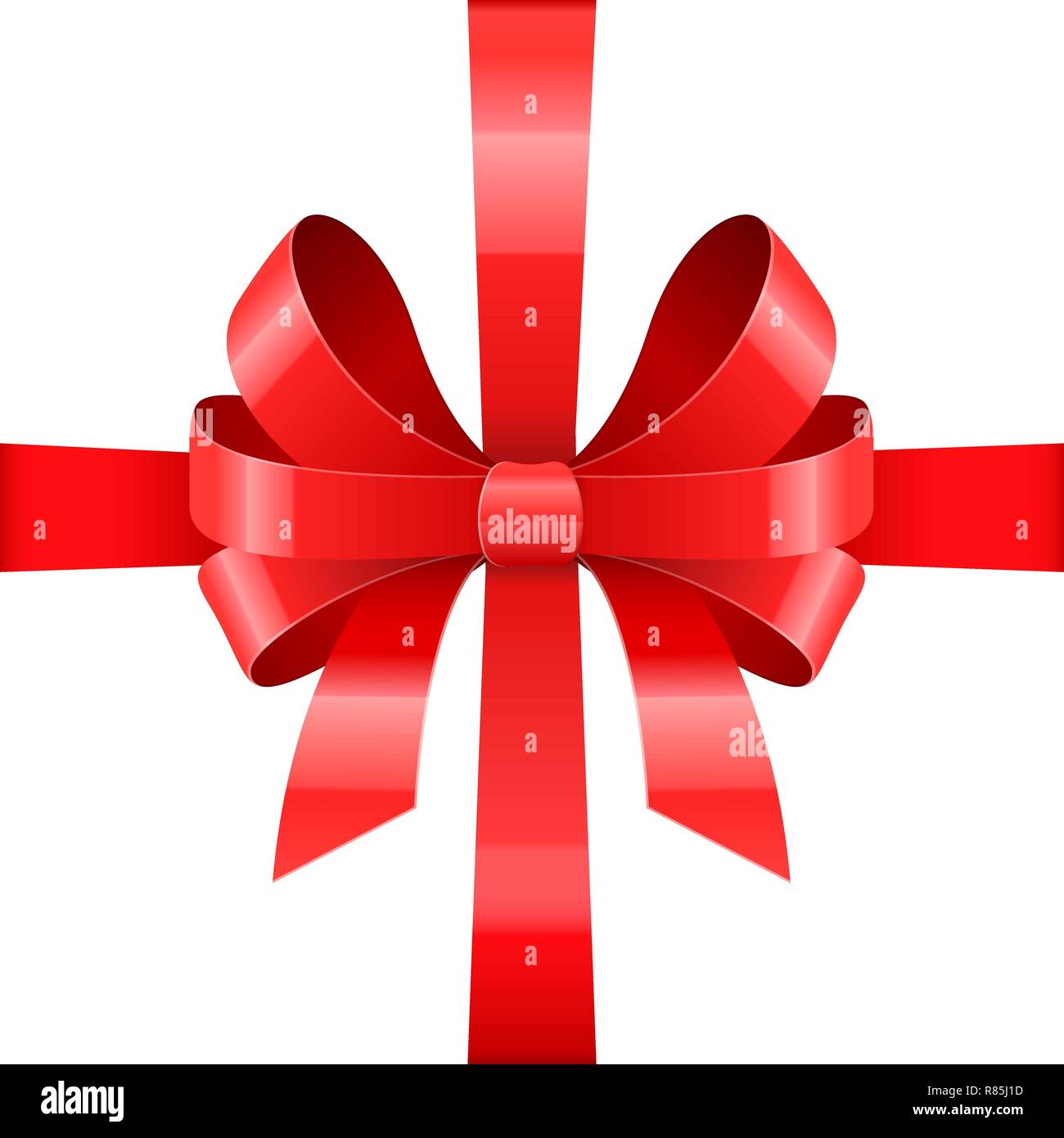 Red ribbon bow wrapping Stock Vector Image & Art Alamy