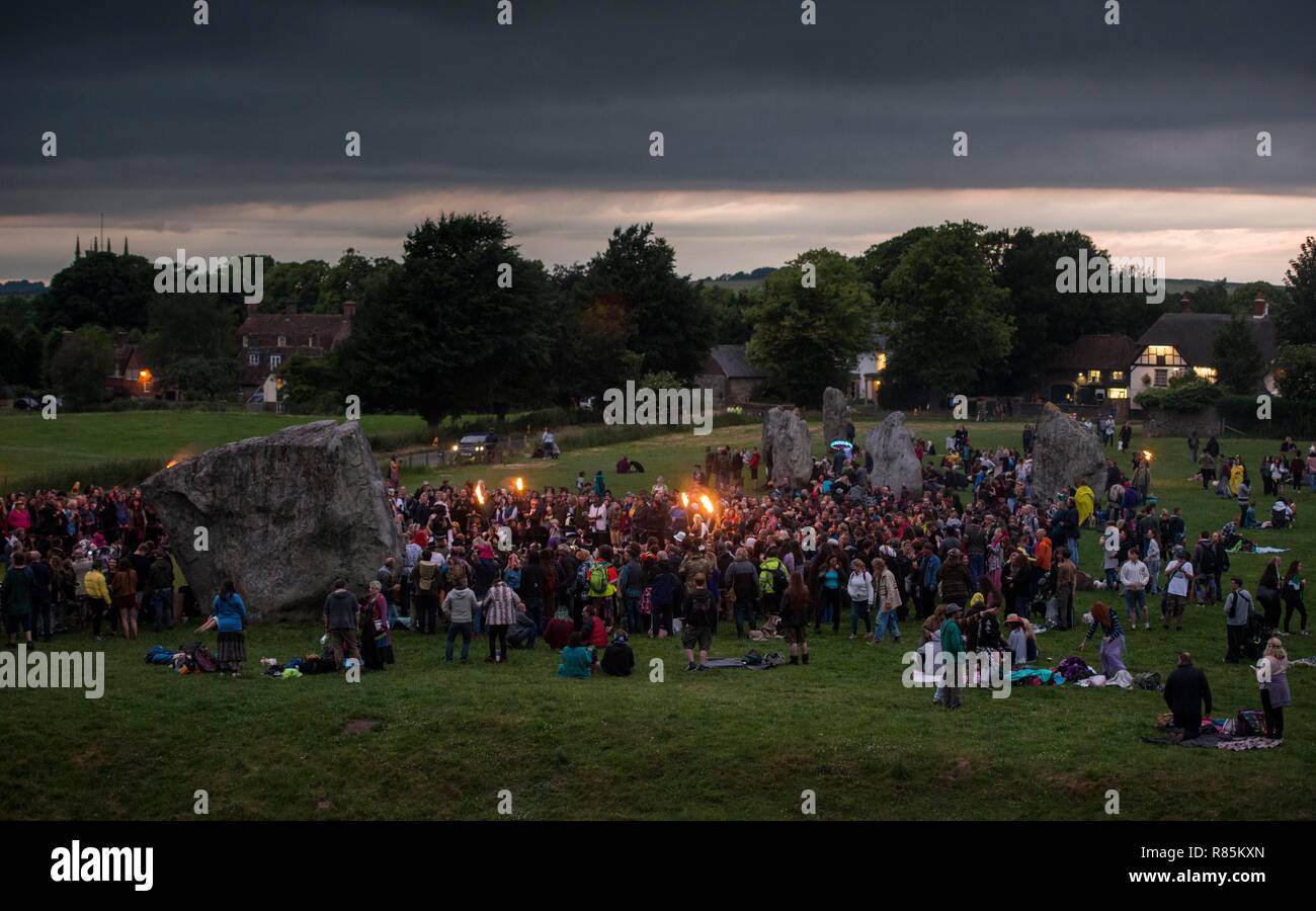 Summer Solstice at Avebury 2018 Stock Photo Alamy