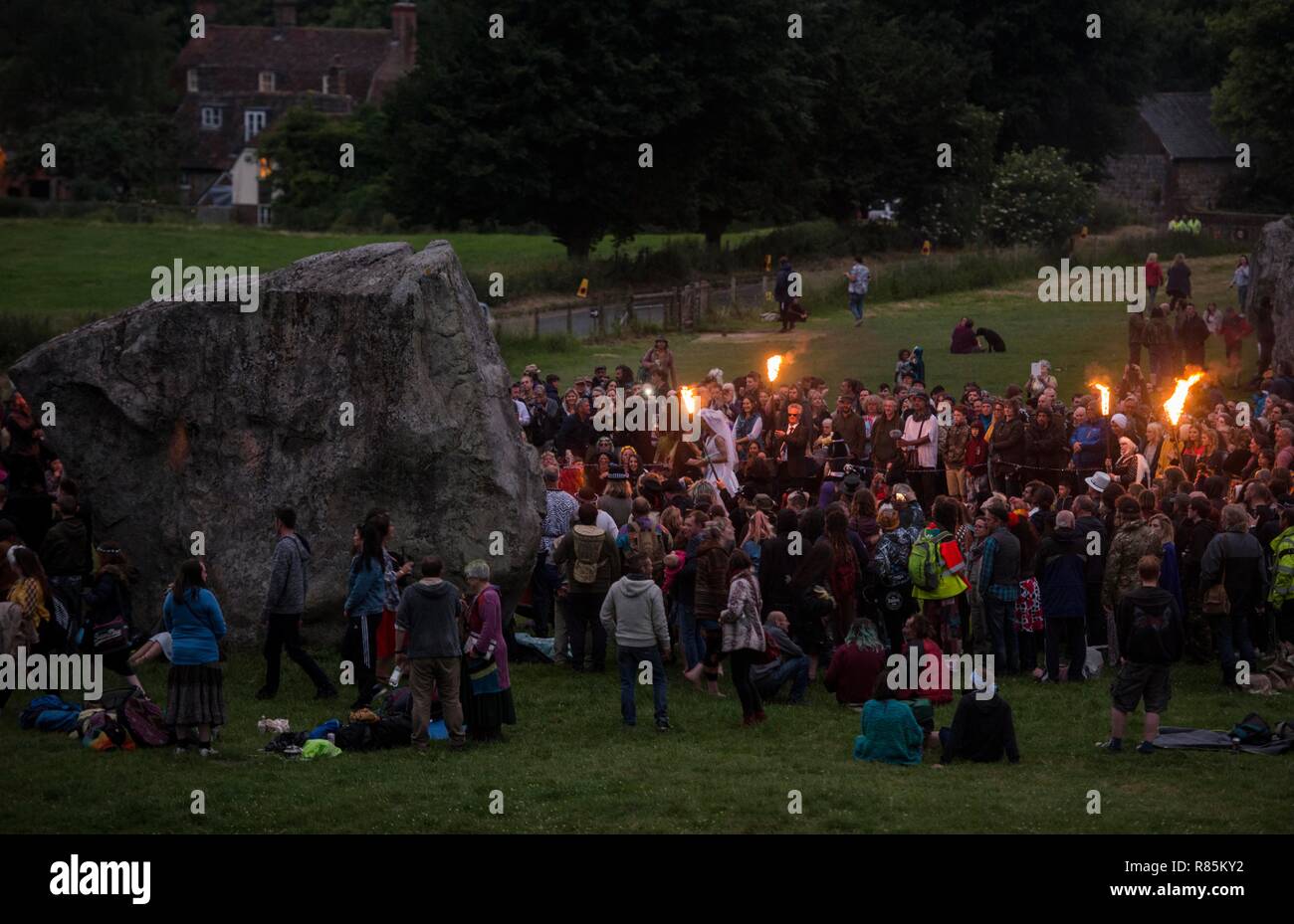 Summer Solstice at Avebury 2018 Stock Photo Alamy