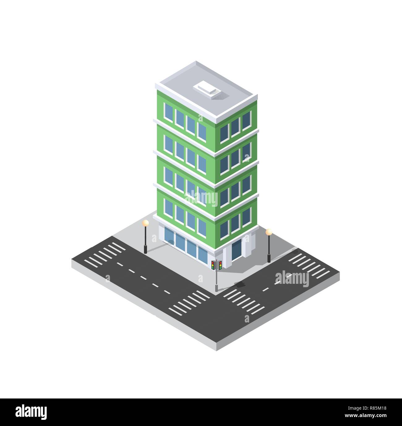 Isometric 3D city Stock Vector Image & Art - Alamy