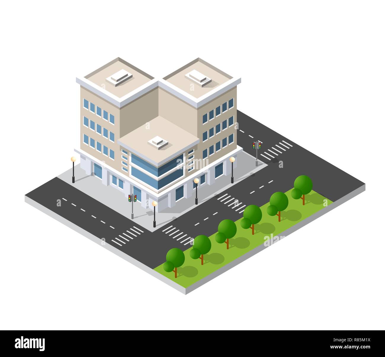 Isometric 3D city Stock Vector Image & Art - Alamy