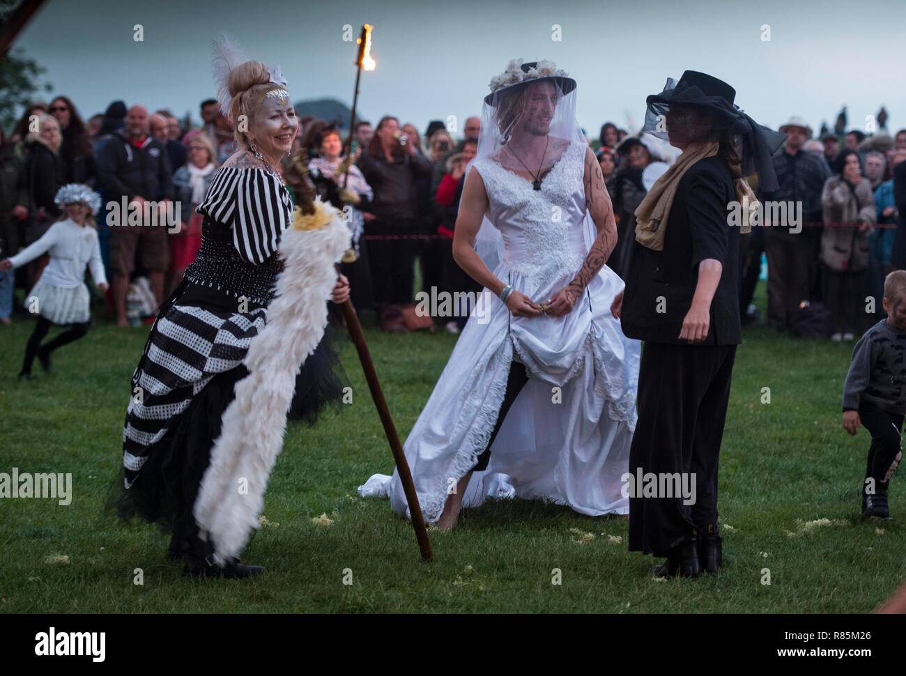 Summer Solstice at Avebury 2018 Stock Photo