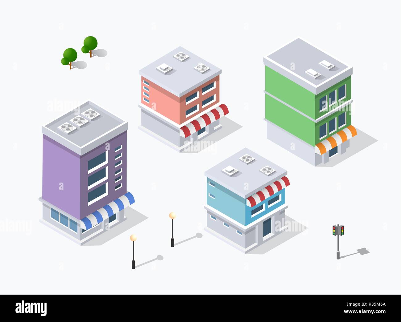 Isometric 3D city Stock Vector Image & Art - Alamy