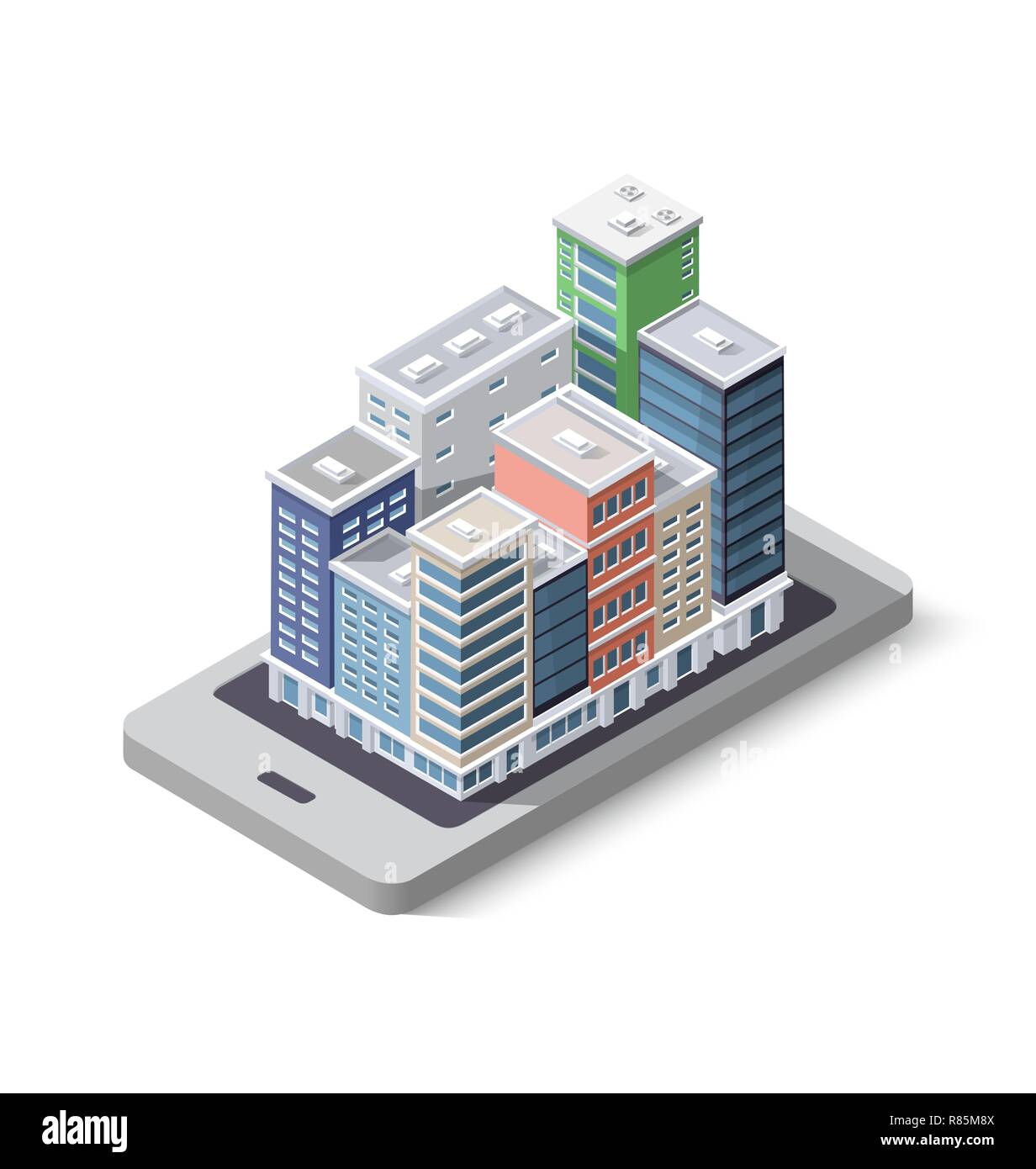 Isometric 3D city Stock Vector Image & Art - Alamy