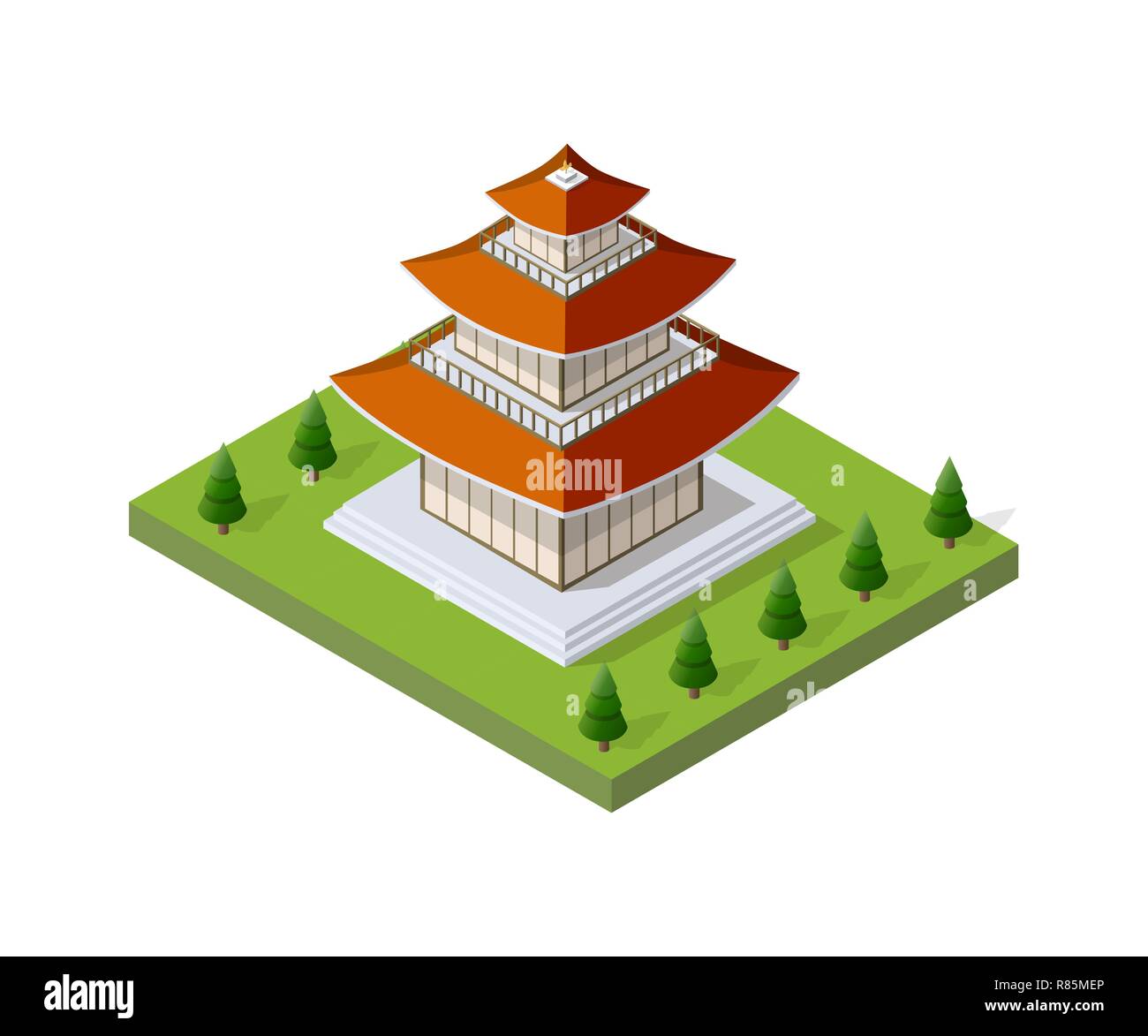Isometric 3D city Stock Vector