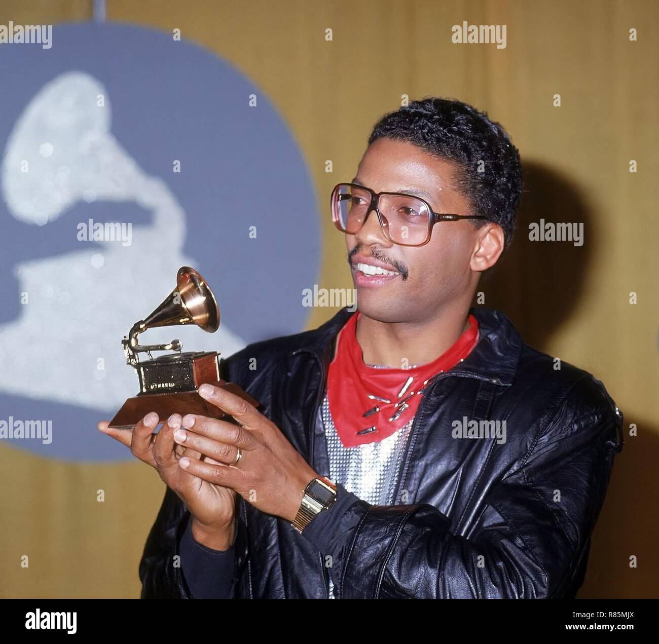 Herbie Hancock 1984, Grammy awards Stock Photo Alamy